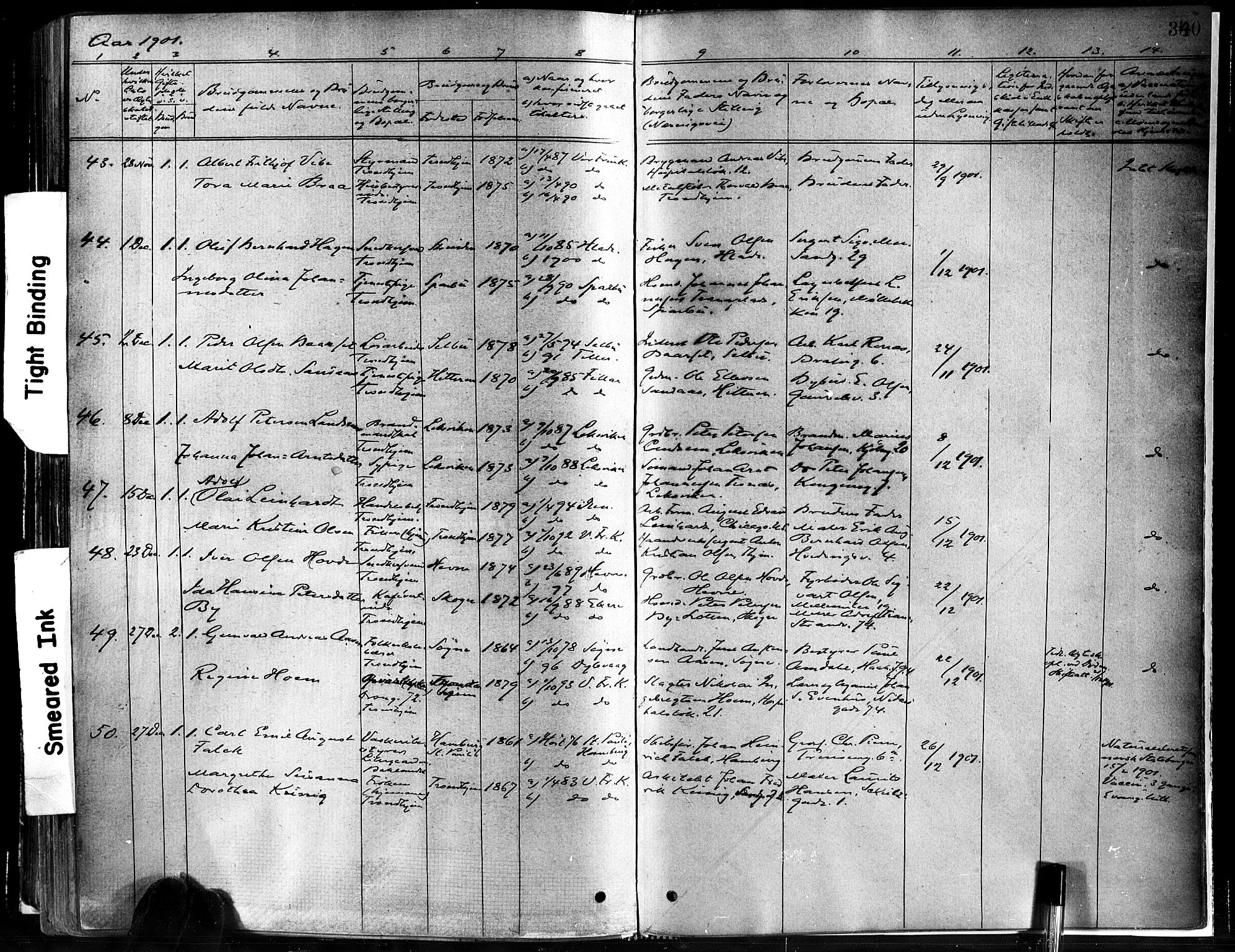 Ministerialprotokoller, klokkerbøker og fødselsregistre - Sør-Trøndelag, AV/SAT-A-1456/602/L0119: Parish register (official) no. 602A17, 1880-1901, p. 340