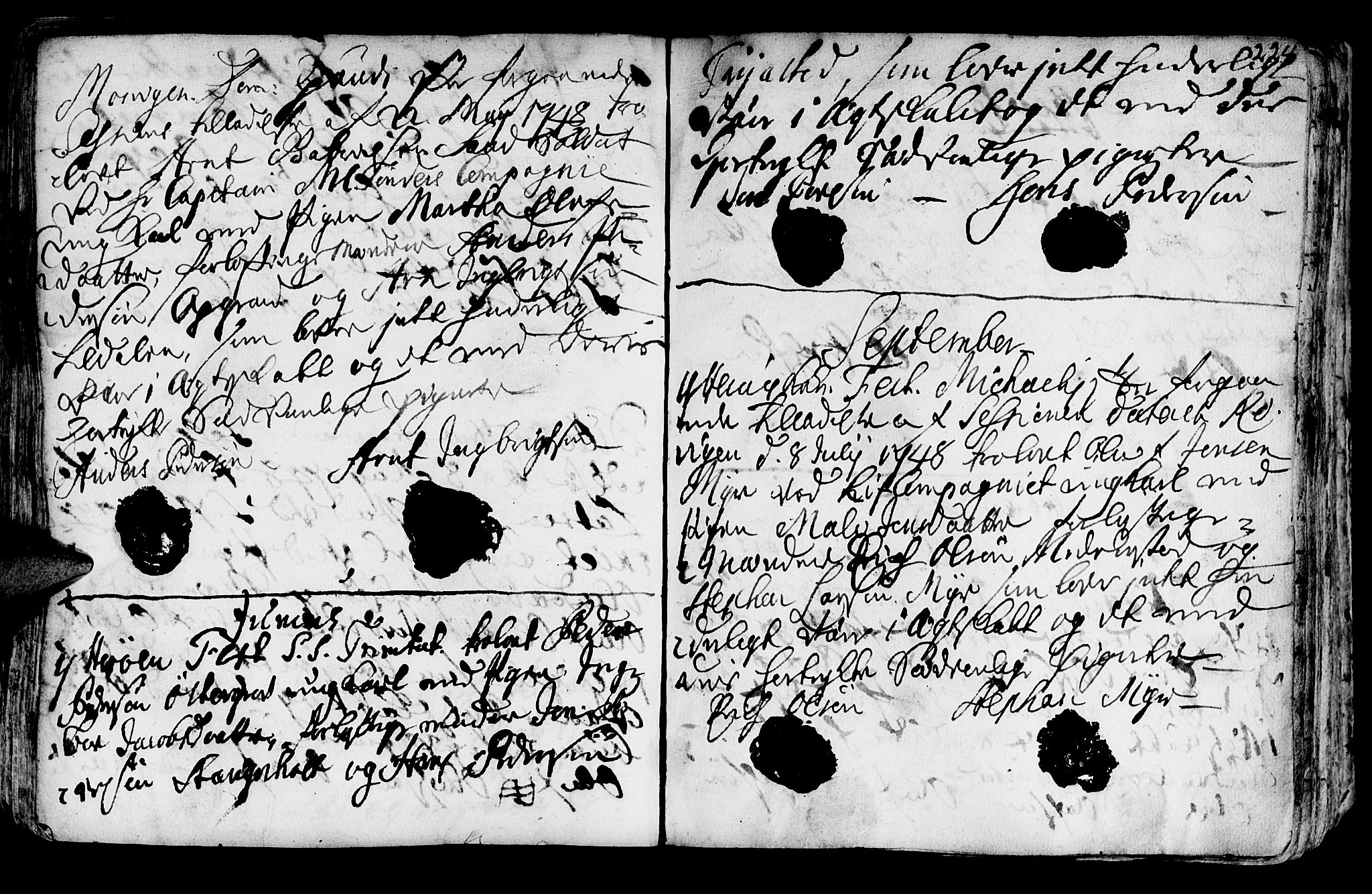 Ministerialprotokoller, klokkerbøker og fødselsregistre - Nord-Trøndelag, SAT/A-1458/722/L0215: Parish register (official) no. 722A02, 1718-1755, p. 224