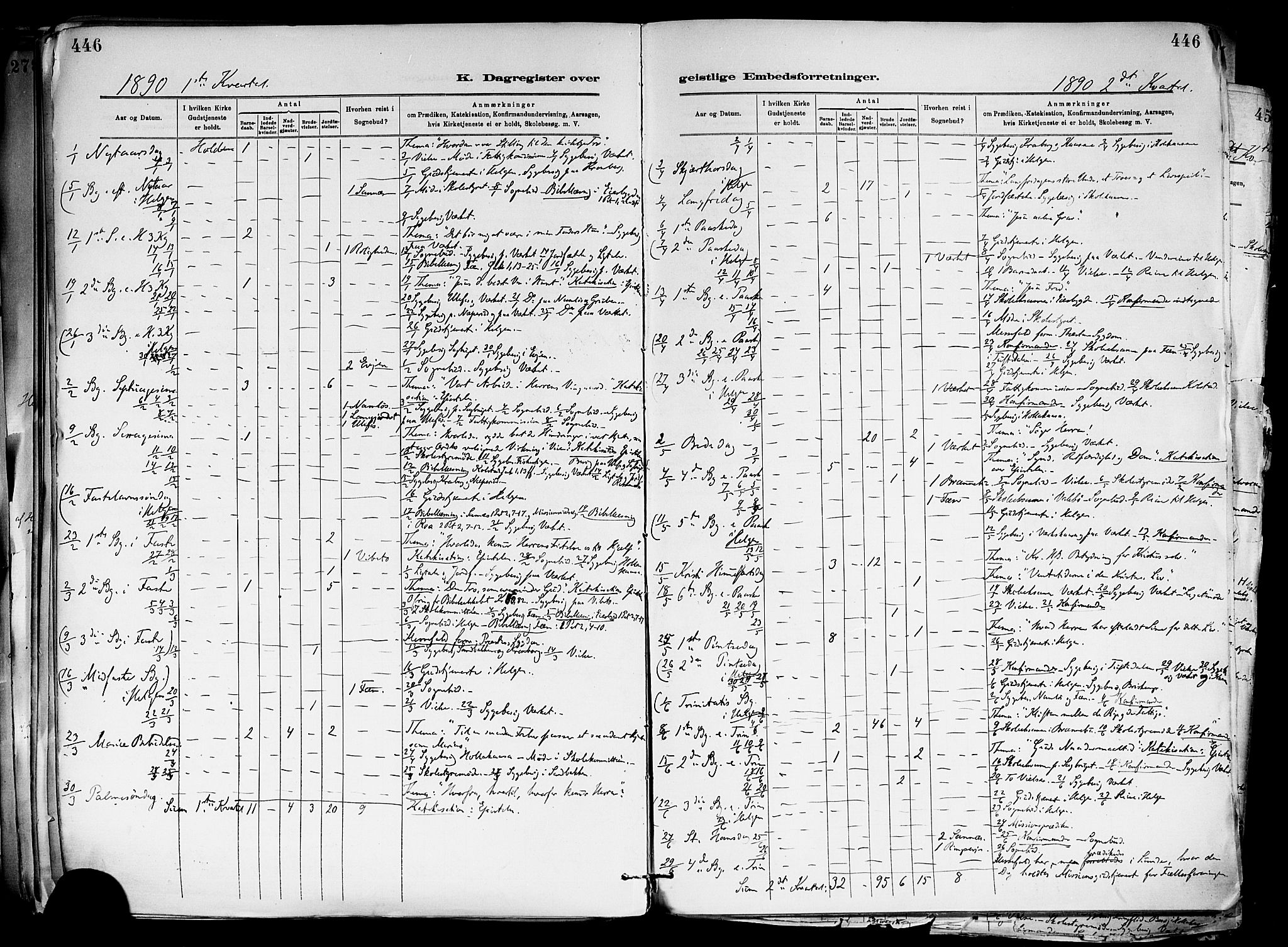 Holla kirkebøker, AV/SAKO-A-272/F/Fa/L0008: Parish register (official) no. 8, 1882-1897, p. 446