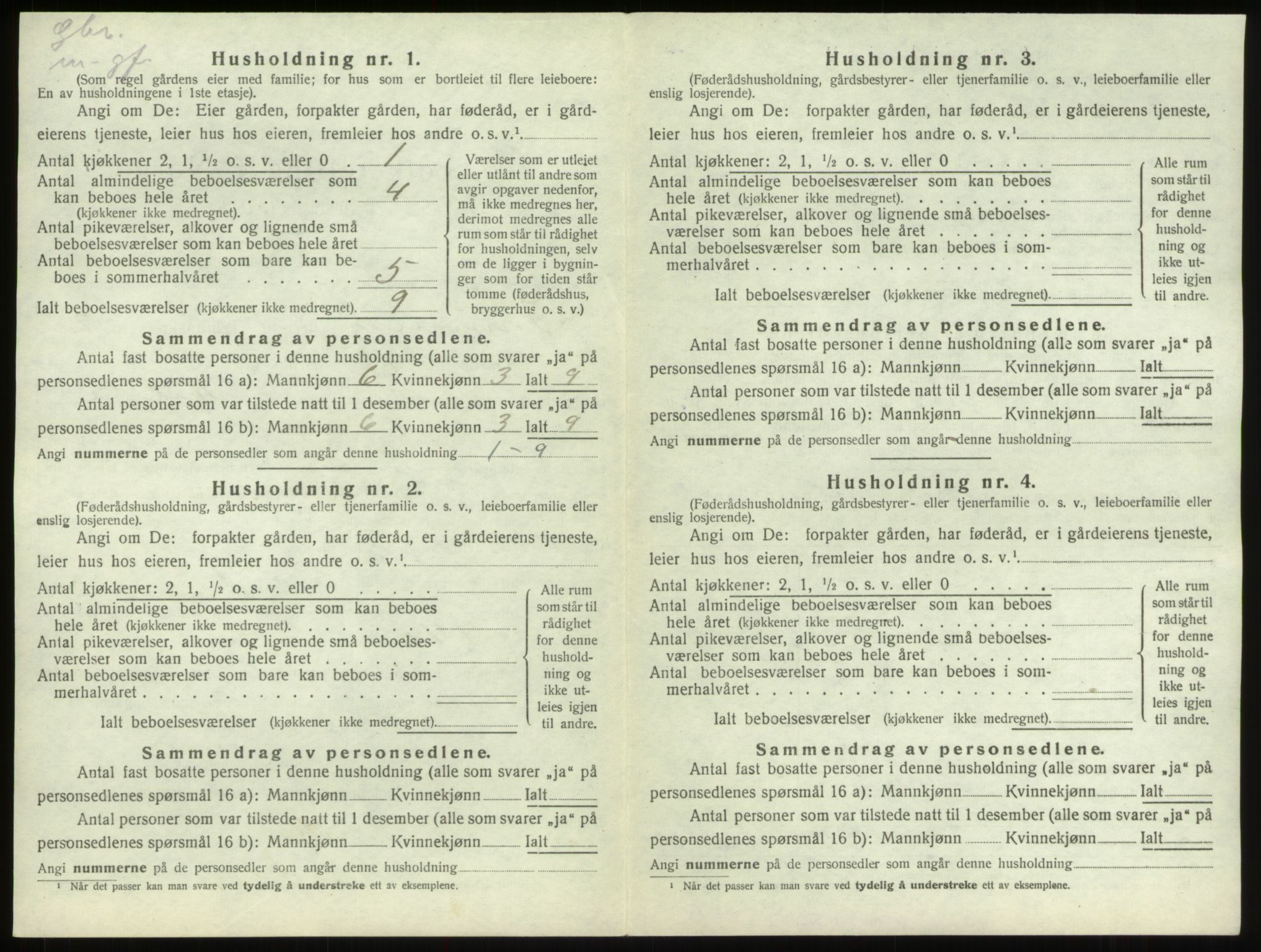 SAB, 1920 census for Innvik, 1920, p. 83