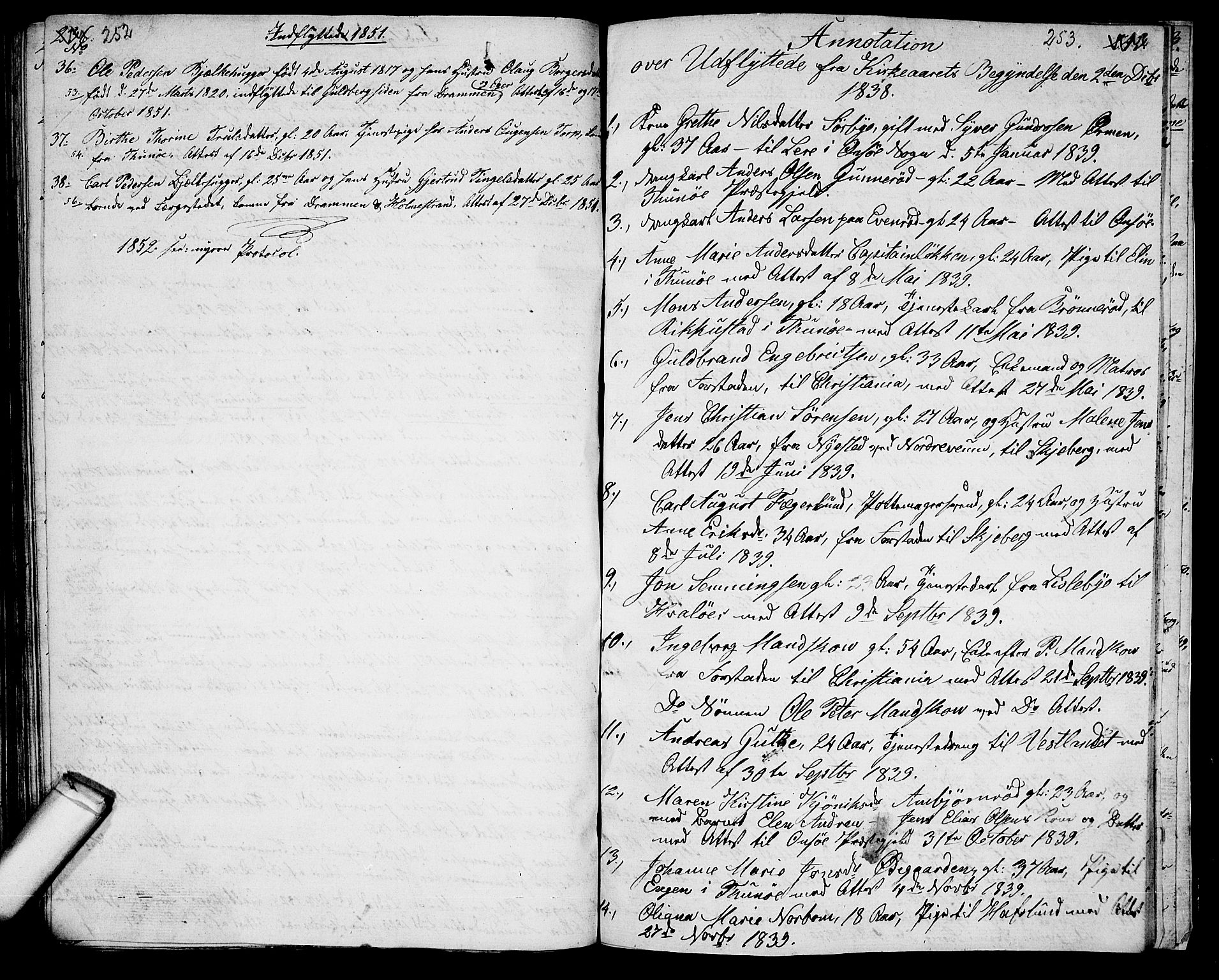Glemmen prestekontor Kirkebøker, SAO/A-10908/G/Ga/L0002: Parish register (copy) no. 2, 1838-1851, p. 252-253