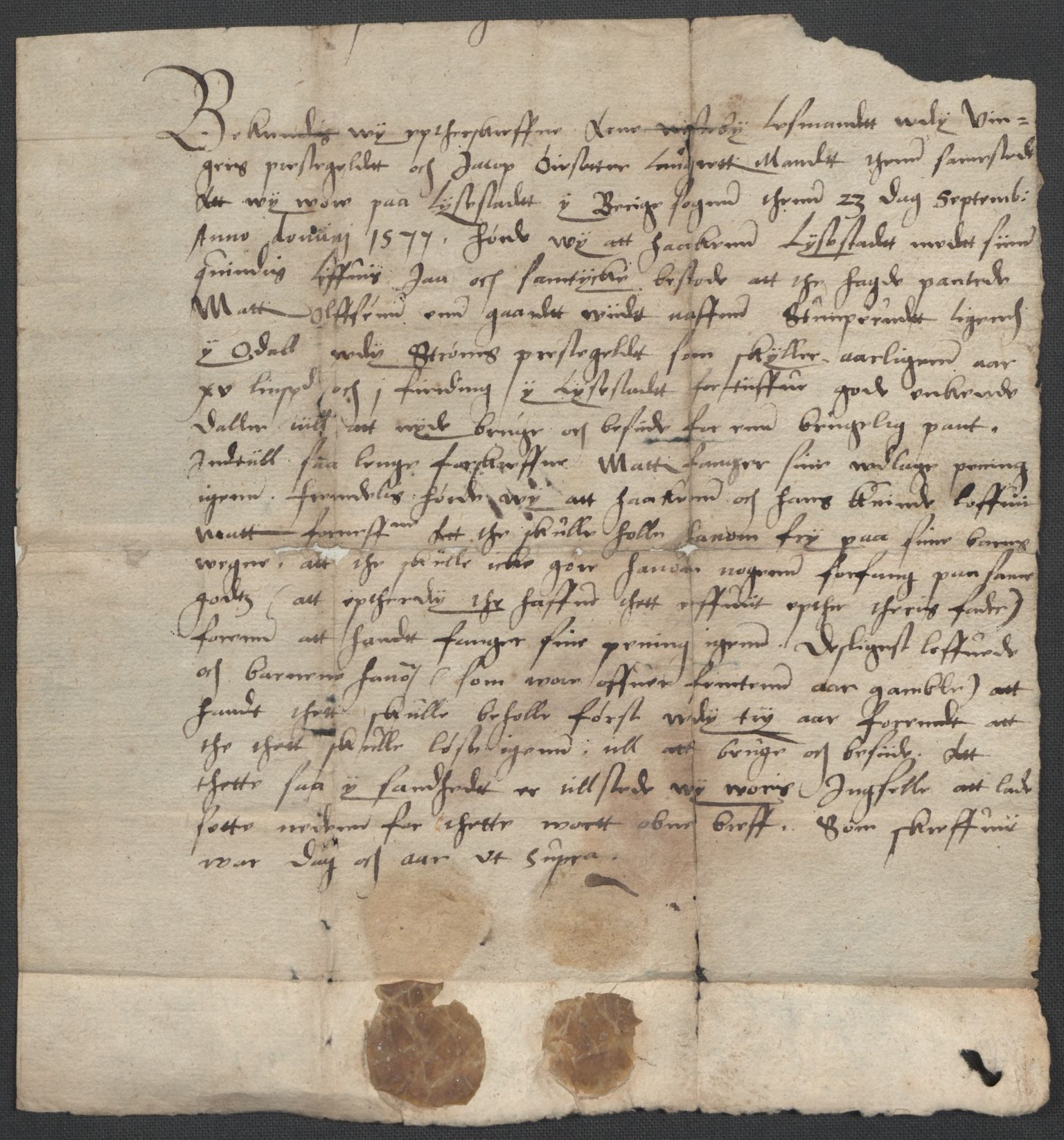 Riksarkivets diplomsamling, AV/RA-EA-5965/F02/L0079: Dokumenter, 1576-1577, p. 80