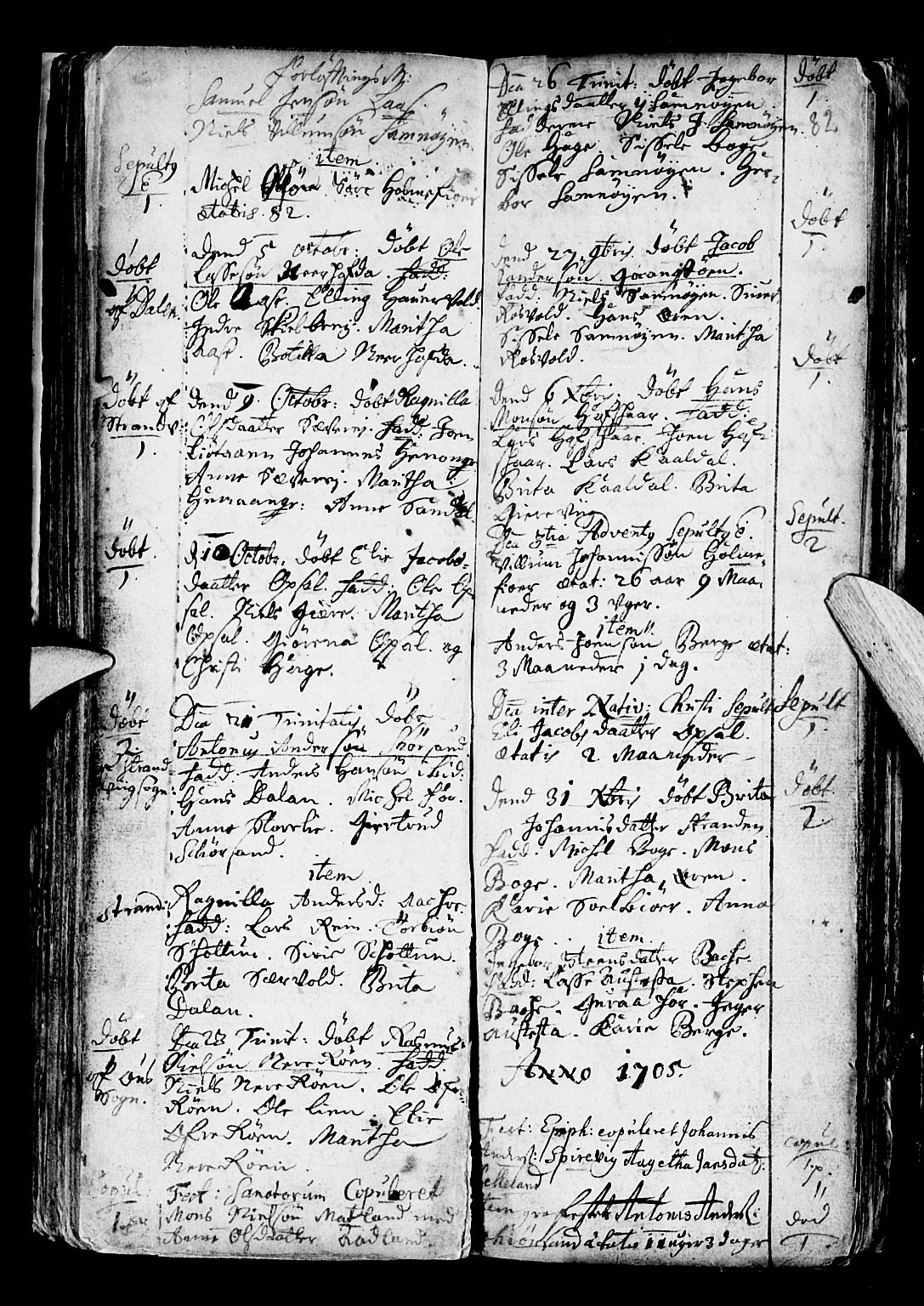 Os sokneprestembete, SAB/A-99929: Parish register (official) no. A 6, 1669-1719, p. 82