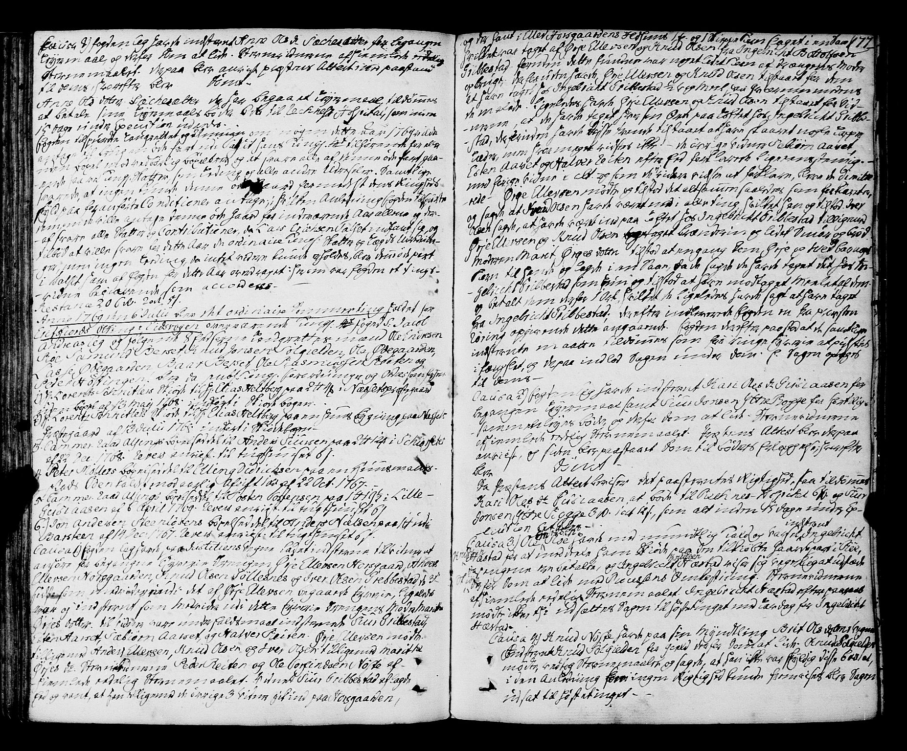 Romsdal sorenskriveri, SAT/A-4149/1/1/1A/L0015: Tingbok, 1765-1775, p. 176b-177a