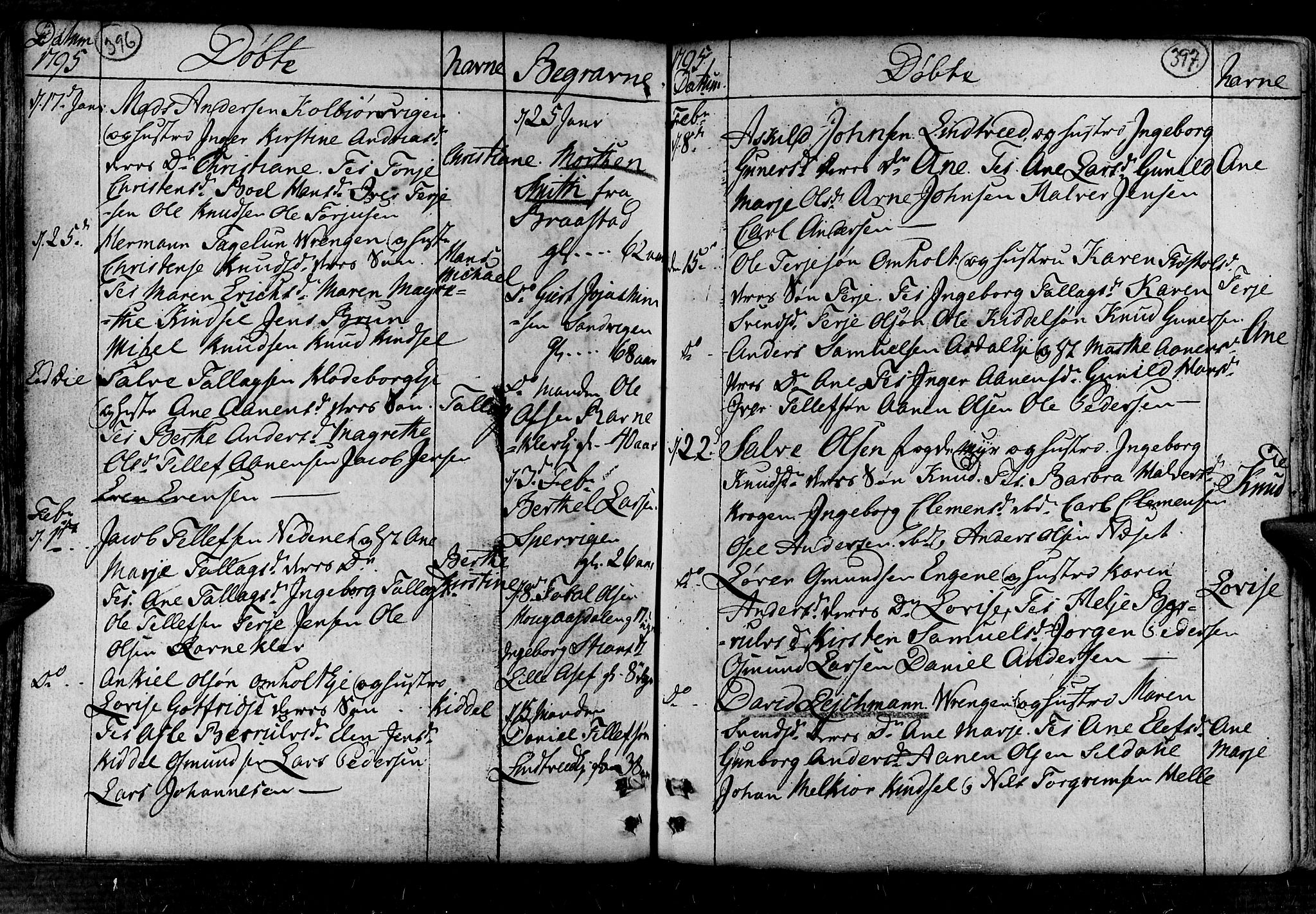 Øyestad sokneprestkontor, AV/SAK-1111-0049/F/Fa/L0008: Parish register (official) no. A 8, 1777-1804, p. 396-397