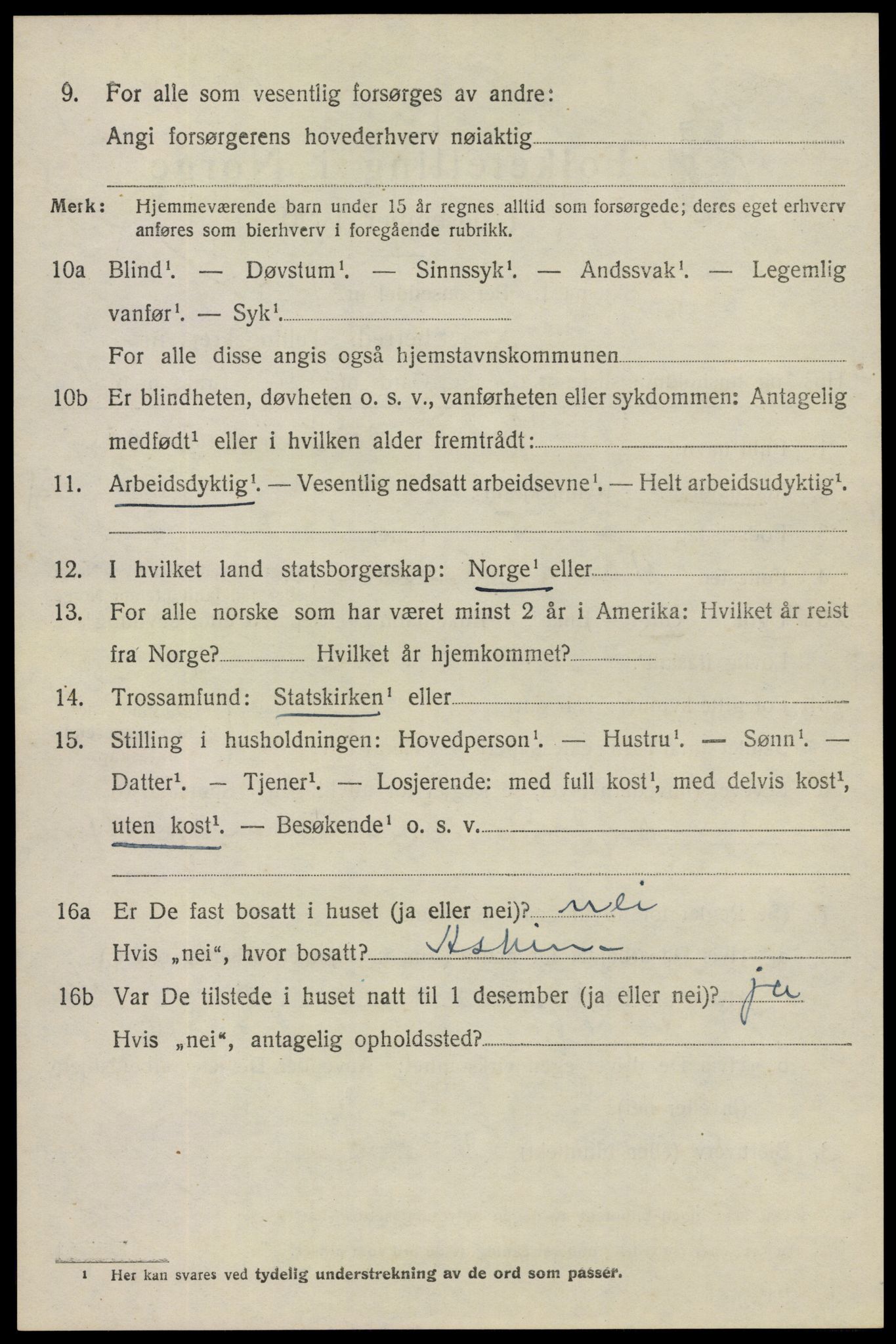 SAO, 1920 census for Spydeberg, 1920, p. 5110