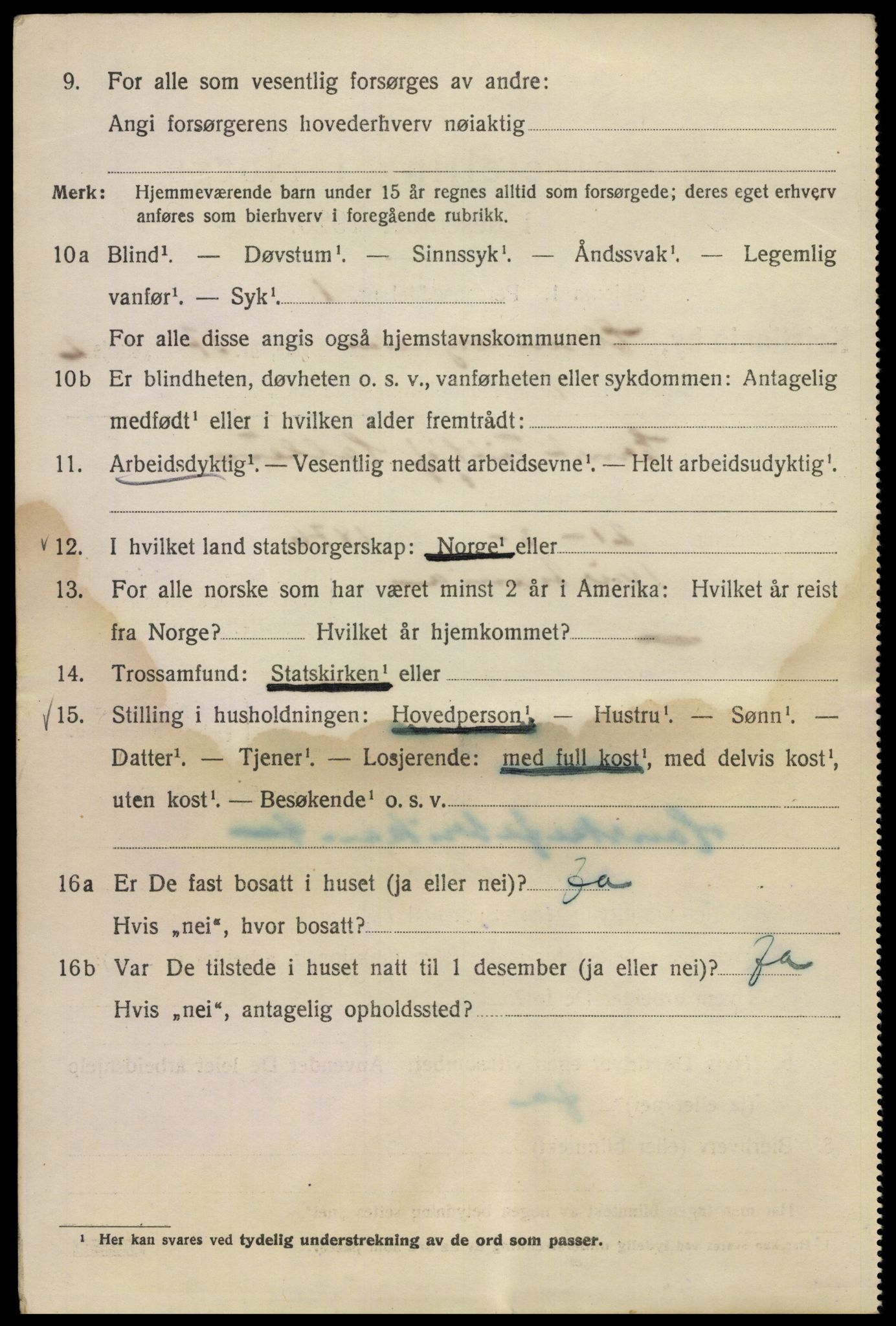 SAO, 1920 census for Kristiania, 1920, p. 215018