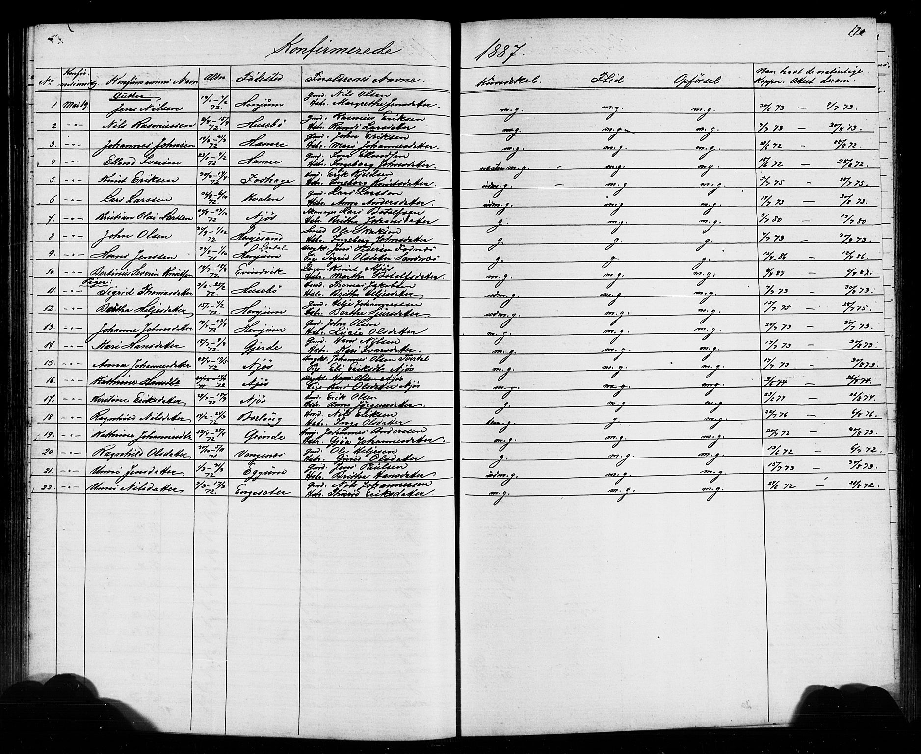 Leikanger sokneprestembete, SAB/A-81001: Parish register (copy) no. A 1, 1873-1916, p. 120