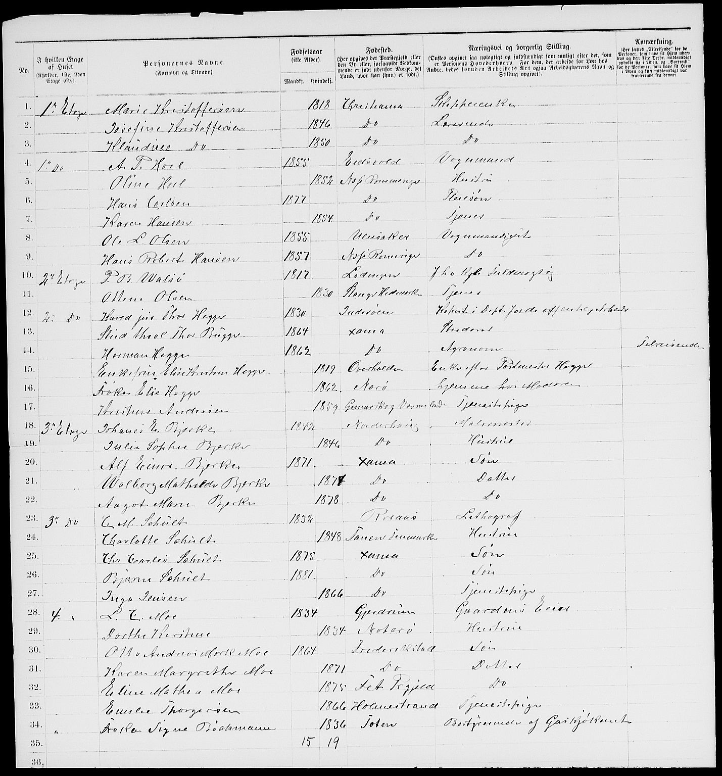 RA, 1885 census for 0301 Kristiania, 1885, p. 7322