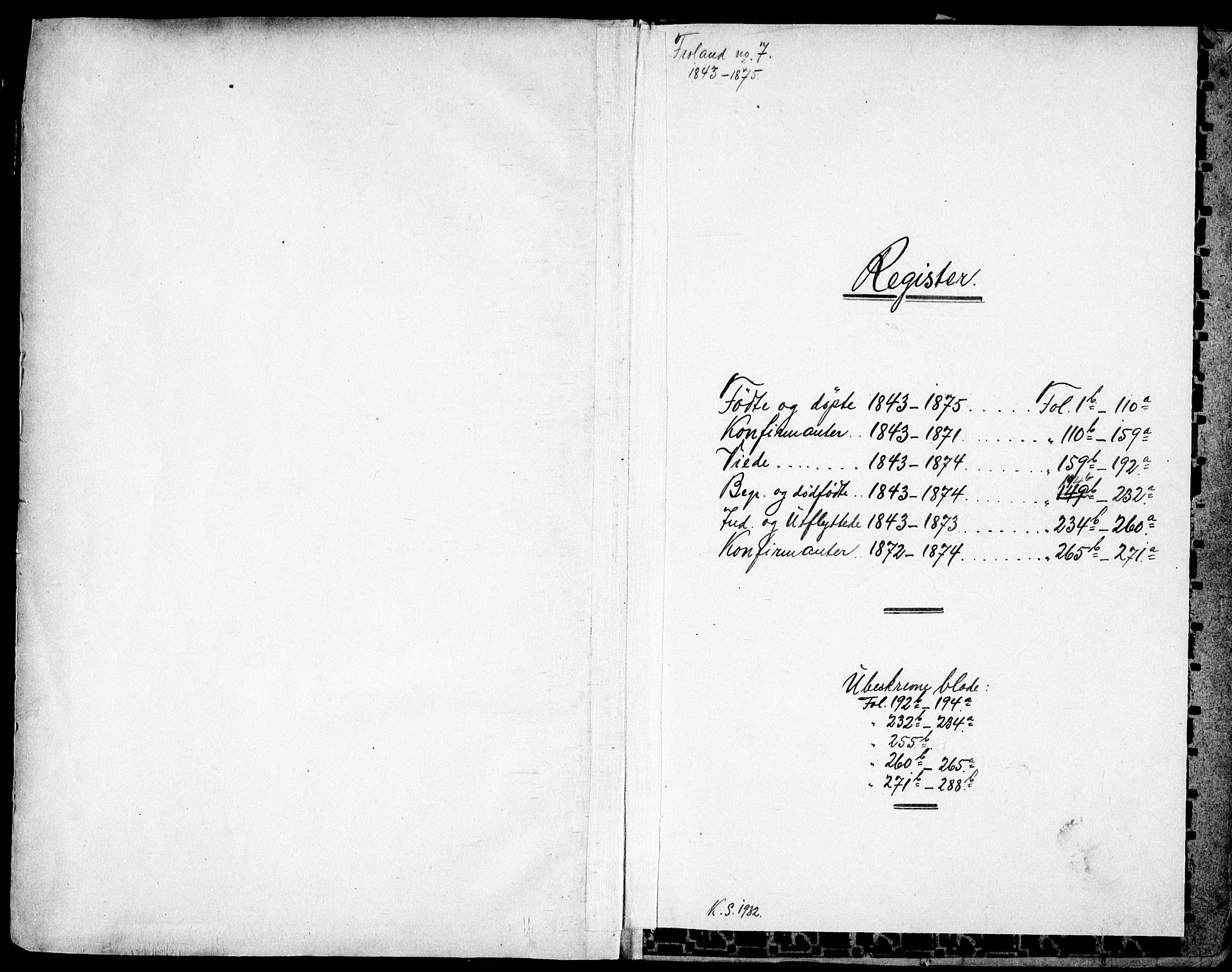 Froland sokneprestkontor, AV/SAK-1111-0013/F/Fb/L0008: Parish register (copy) no. B 8, 1843-1875