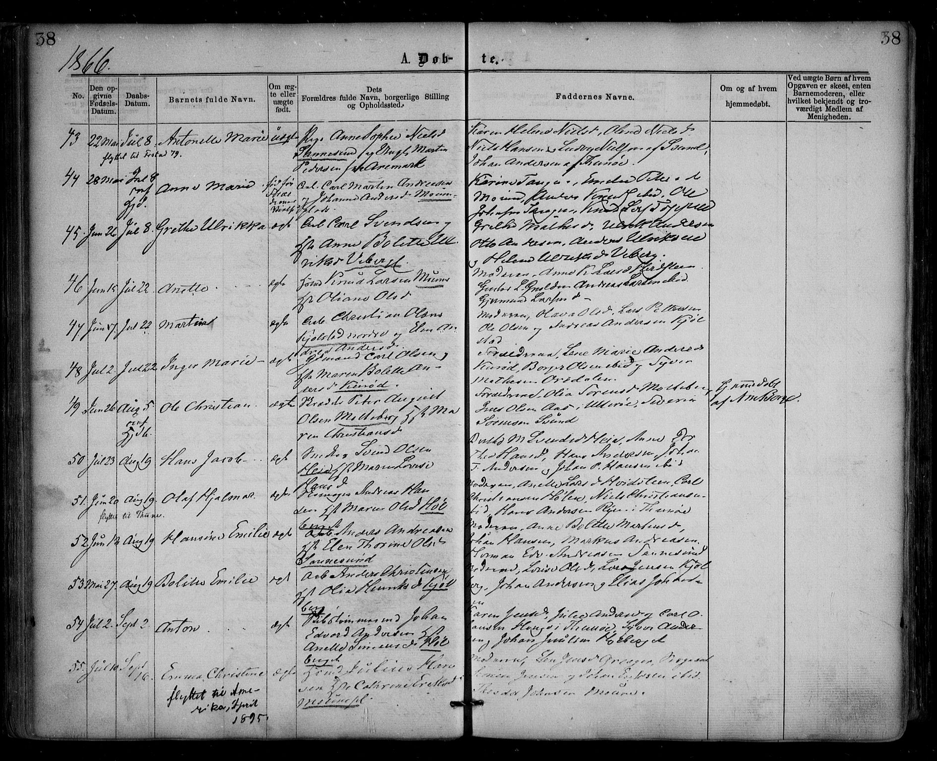 Borge prestekontor Kirkebøker, SAO/A-10903/F/Fa/L0006: Parish register (official) no. I 6, 1861-1874, p. 38