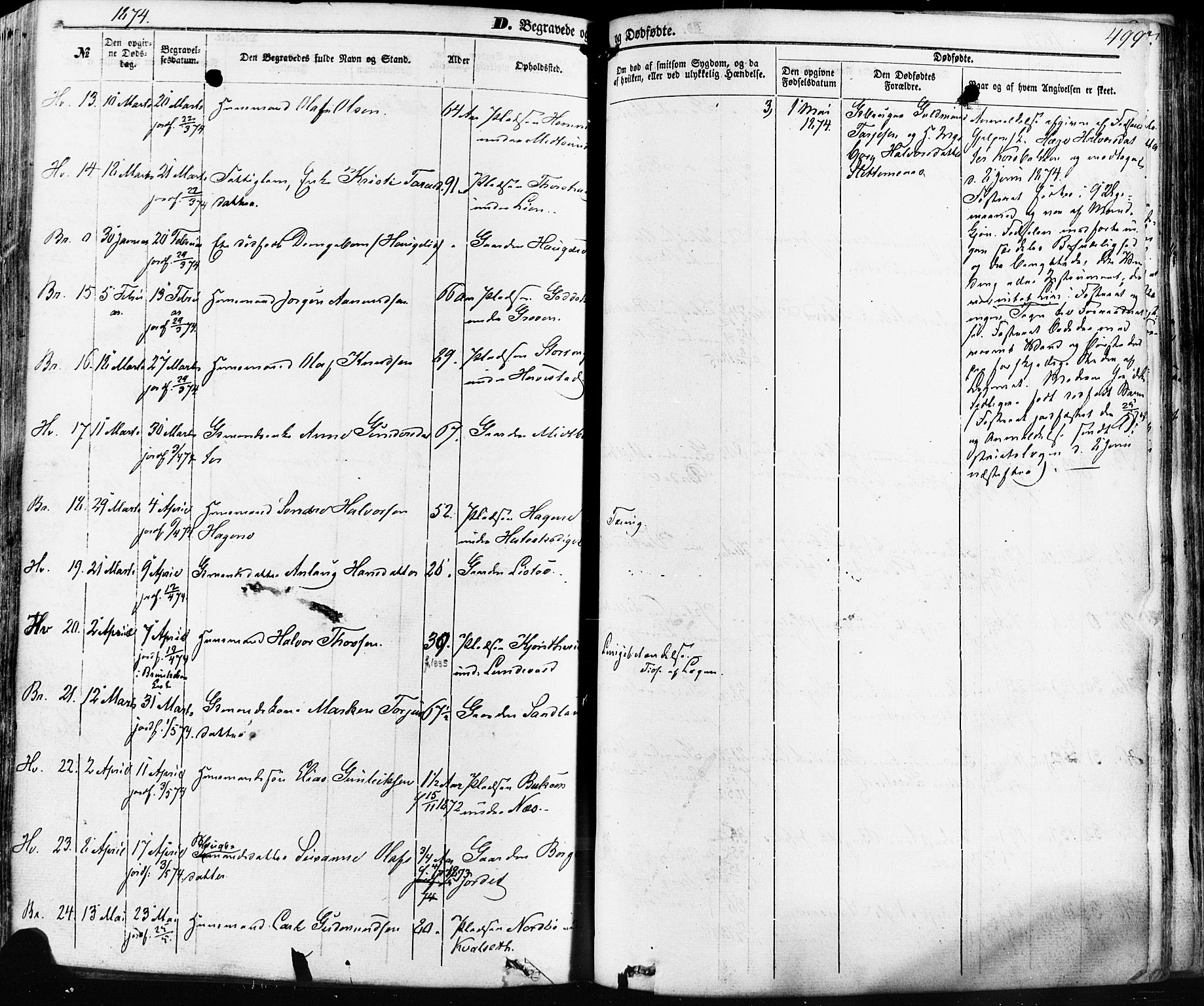 Kviteseid kirkebøker, AV/SAKO-A-276/F/Fa/L0007: Parish register (official) no. I 7, 1859-1881, p. 499