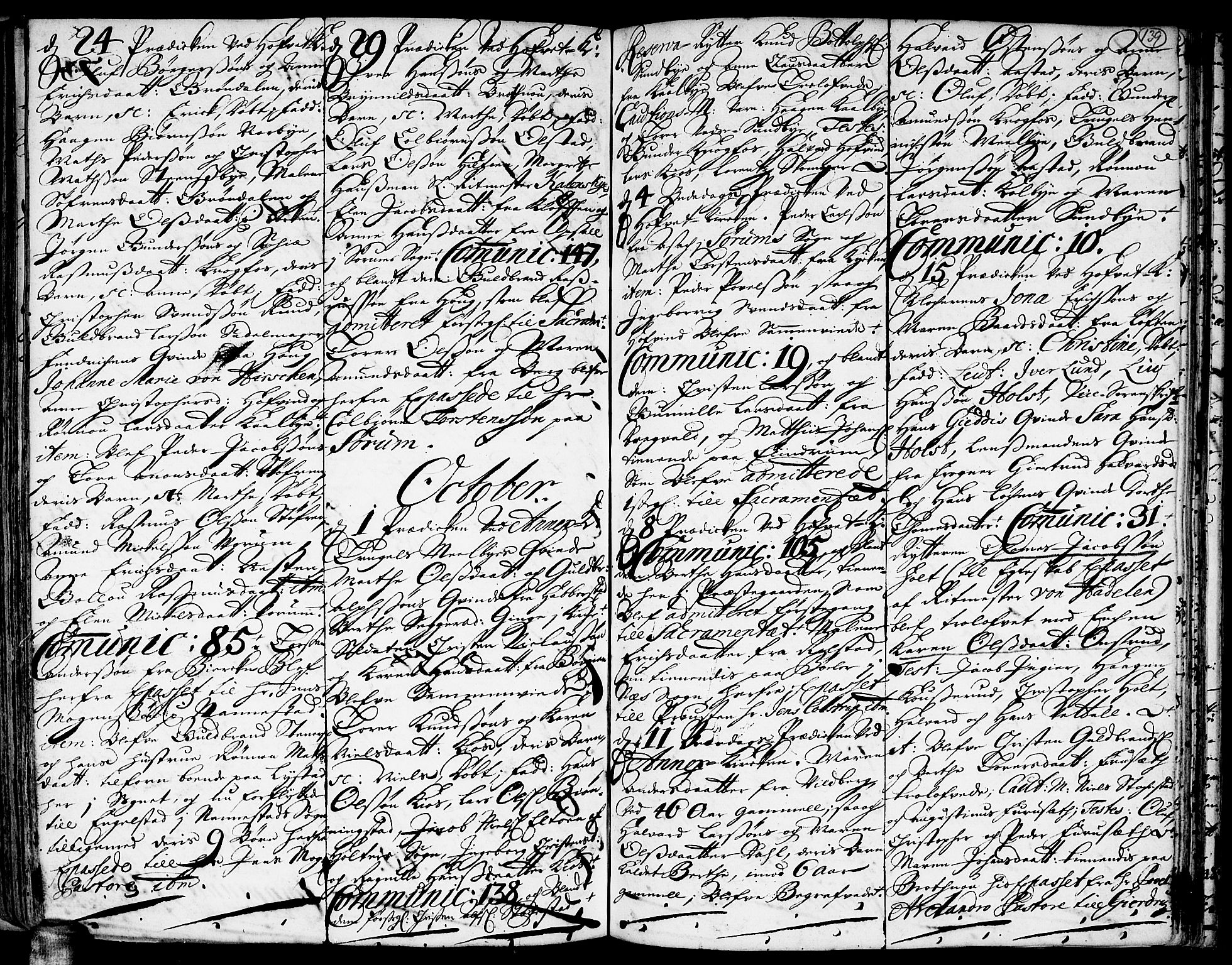 Ullensaker prestekontor Kirkebøker, AV/SAO-A-10236a/F/Fa/L0001: Parish register (official) no. I 1, 1689-1701, p. 139