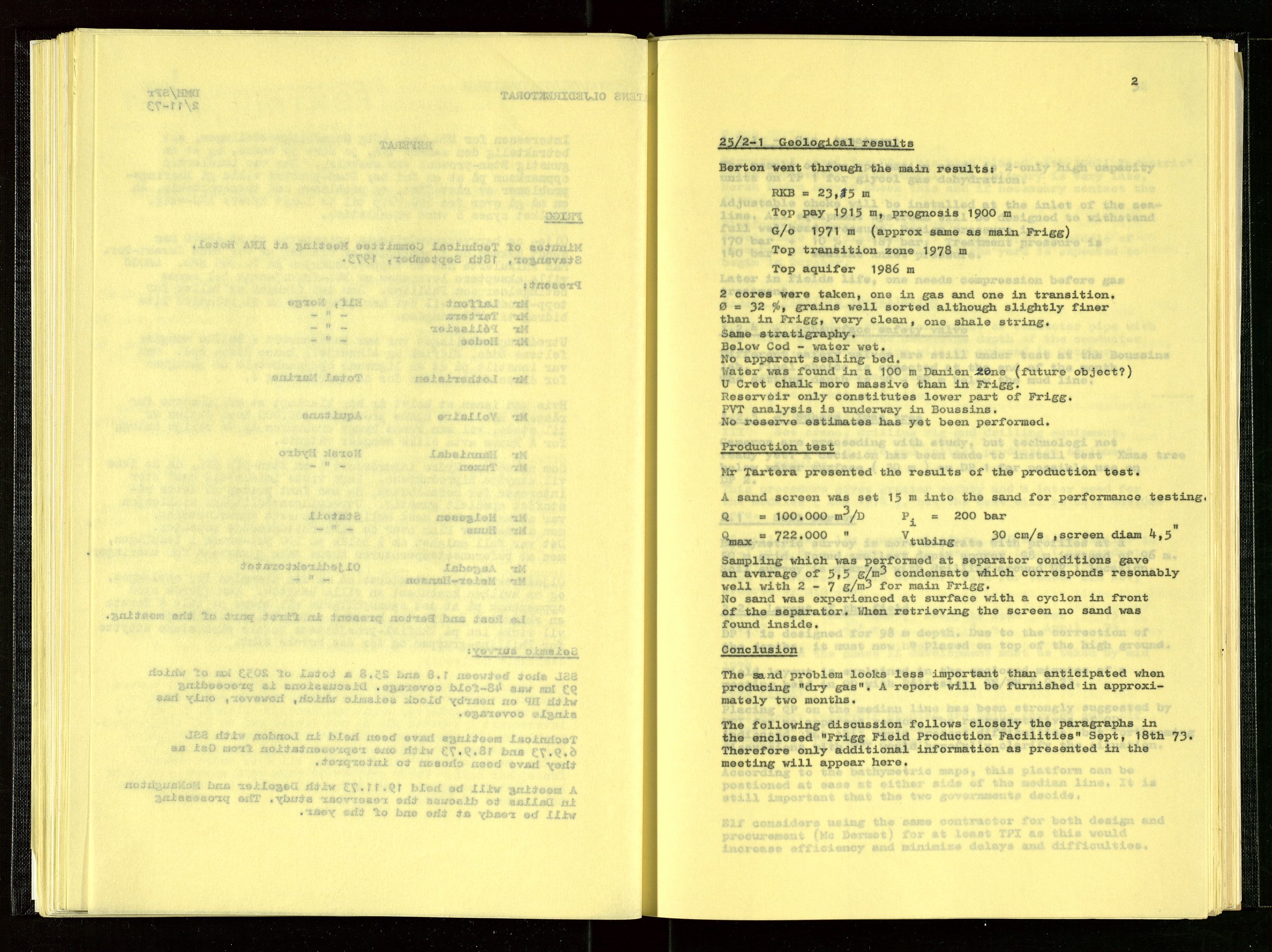 Oljedirektoratet, AV/SAST-A-101366/Aa/L0001: Referatprotokoller, 1973