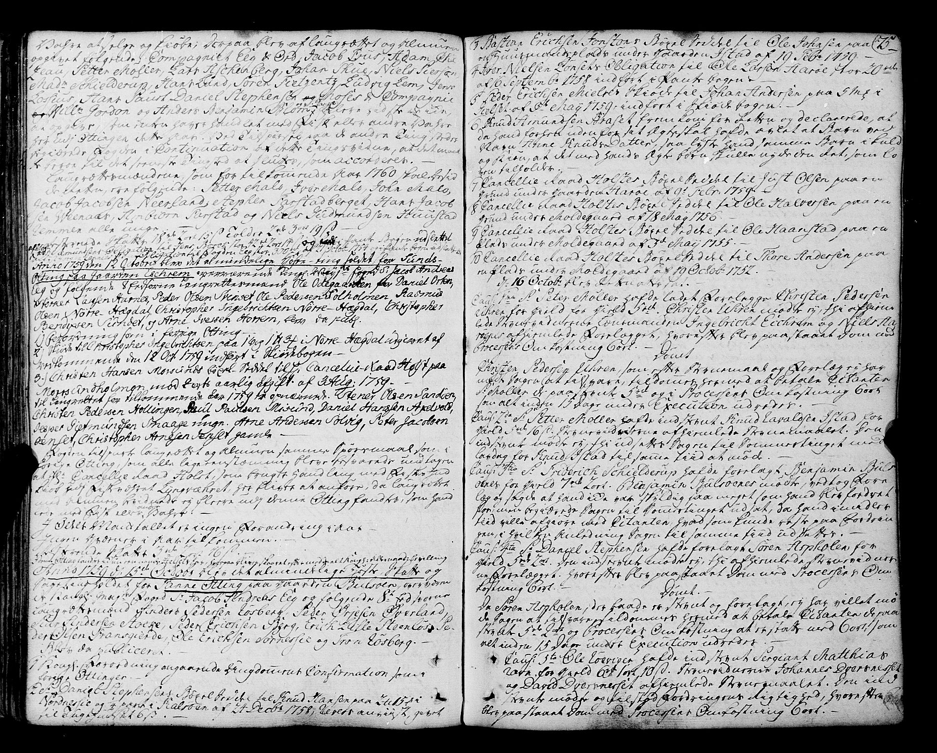 Romsdal sorenskriveri, SAT/A-4149/1/1/1A/L0014: Tingbok, 1757-1765, p. 75