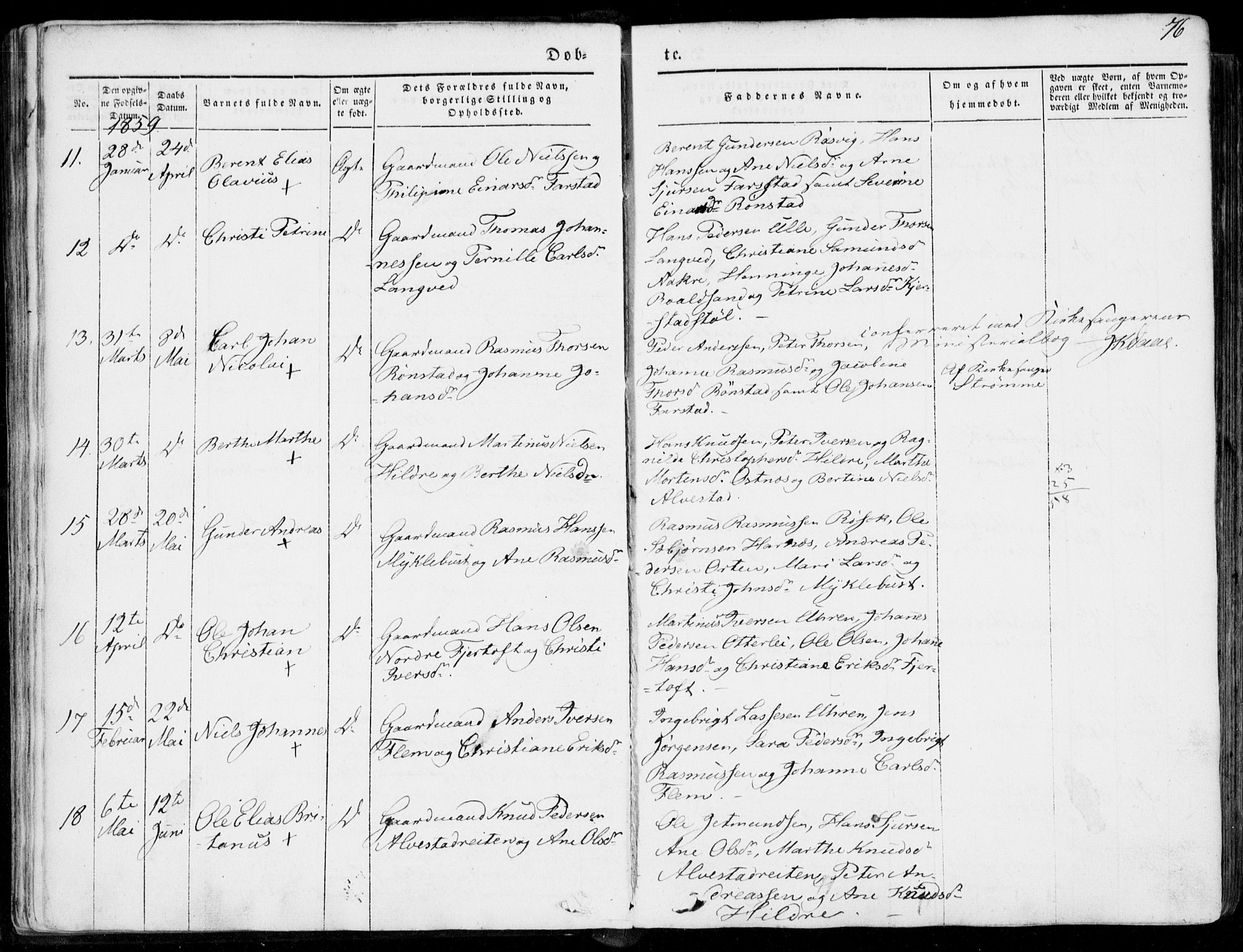 Ministerialprotokoller, klokkerbøker og fødselsregistre - Møre og Romsdal, AV/SAT-A-1454/536/L0497: Parish register (official) no. 536A06, 1845-1865, p. 76