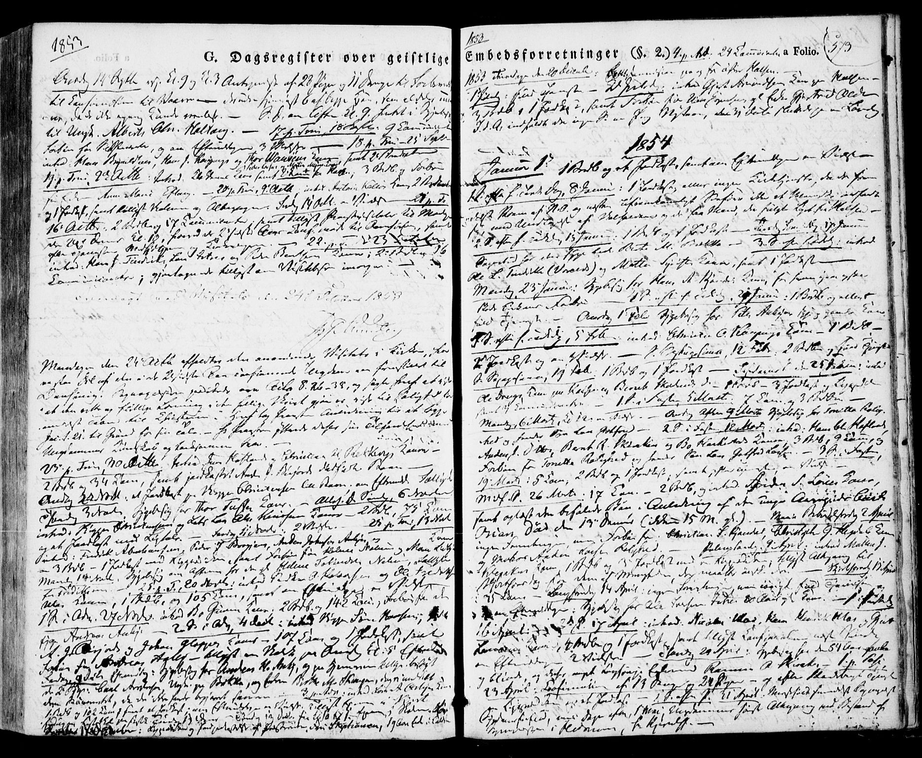 Tjølling kirkebøker, SAKO/A-60/F/Fa/L0006: Parish register (official) no. 6, 1835-1859, p. 573