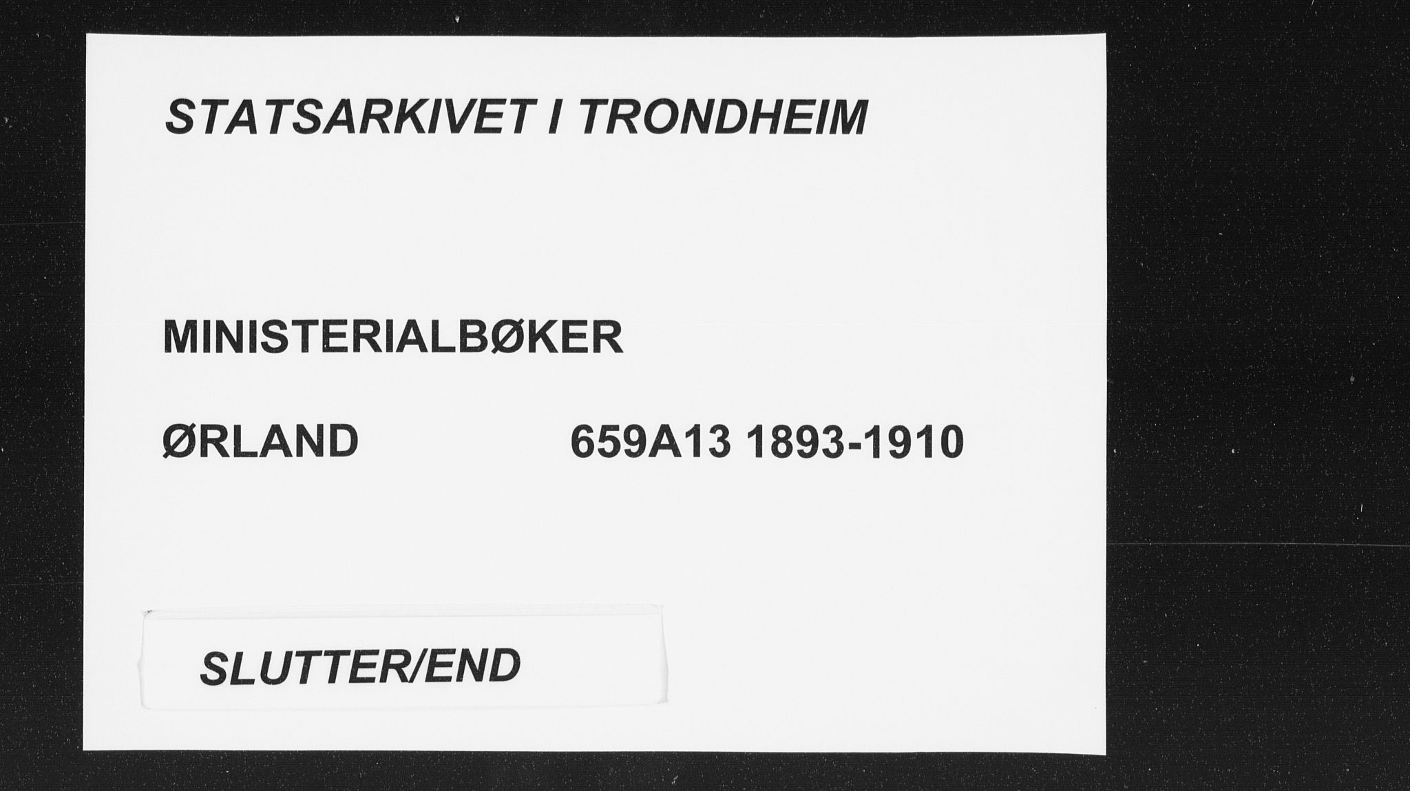 Ministerialprotokoller, klokkerbøker og fødselsregistre - Sør-Trøndelag, AV/SAT-A-1456/659/L0743: Parish register (official) no. 659A13, 1893-1910