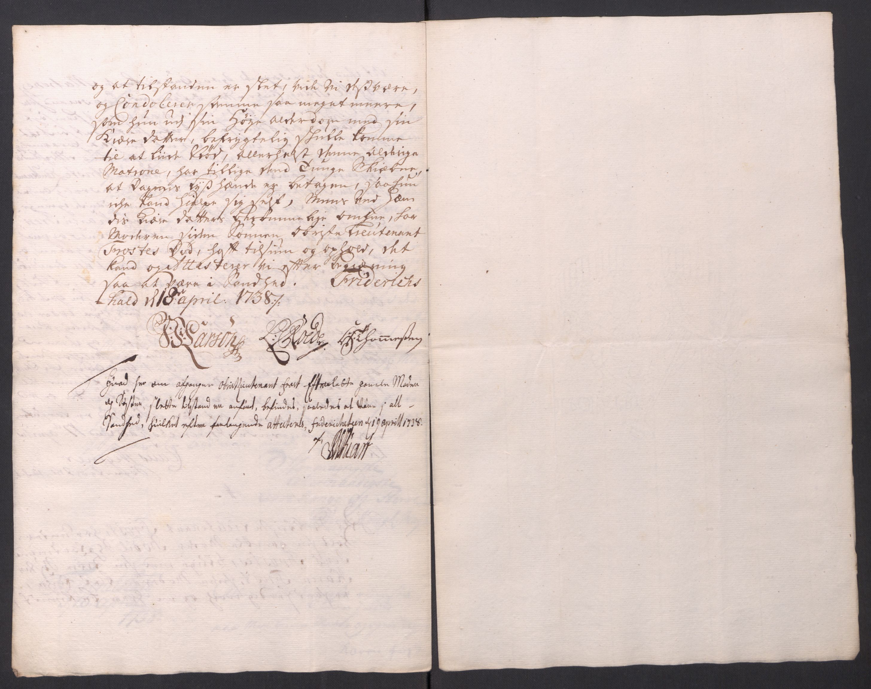 Kommanderende general (KG I) med Det norske krigsdirektorium, AV/RA-EA-5419/D/L0154: Fredriksten festning: Brev, inventarfortegnelser og regnskapsekstrakter, 1730-1739, p. 601