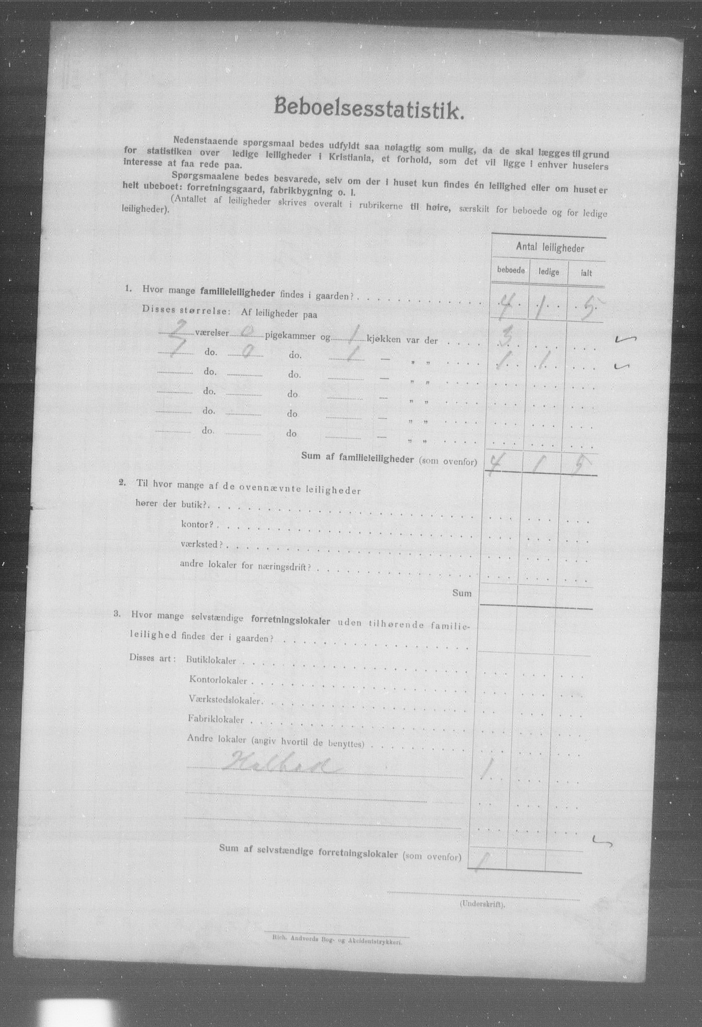 OBA, Municipal Census 1904 for Kristiania, 1904, p. 24285