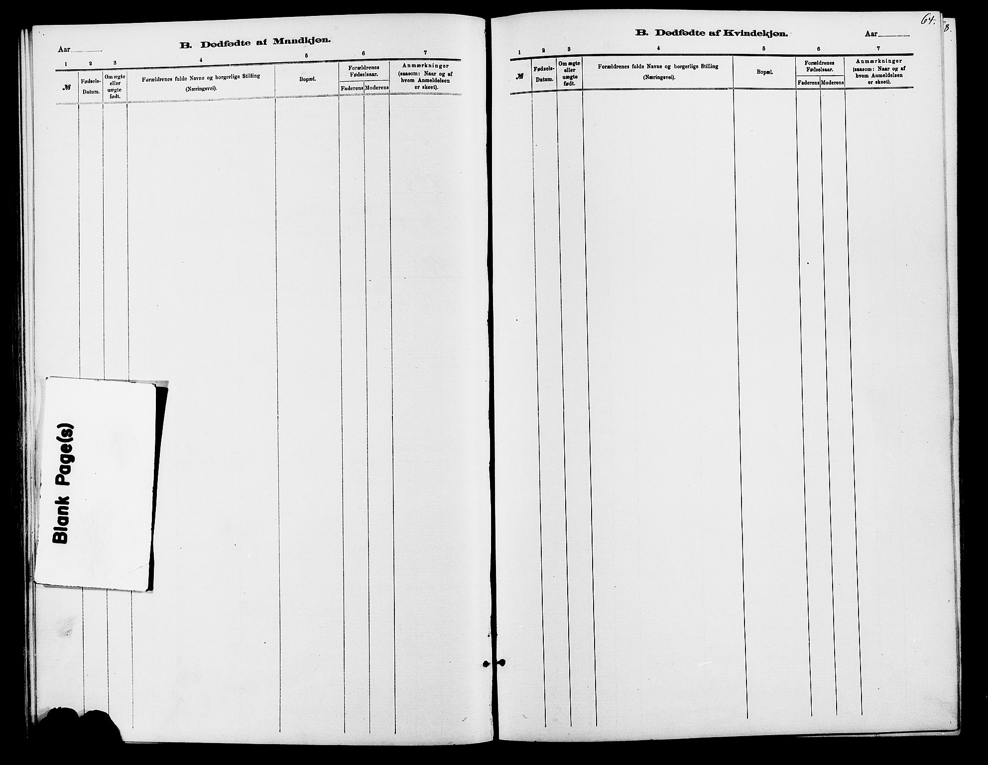 Holum sokneprestkontor, AV/SAK-1111-0022/F/Fb/Fbc/L0003: Parish register (copy) no. B 3, 1882-1908, p. 64