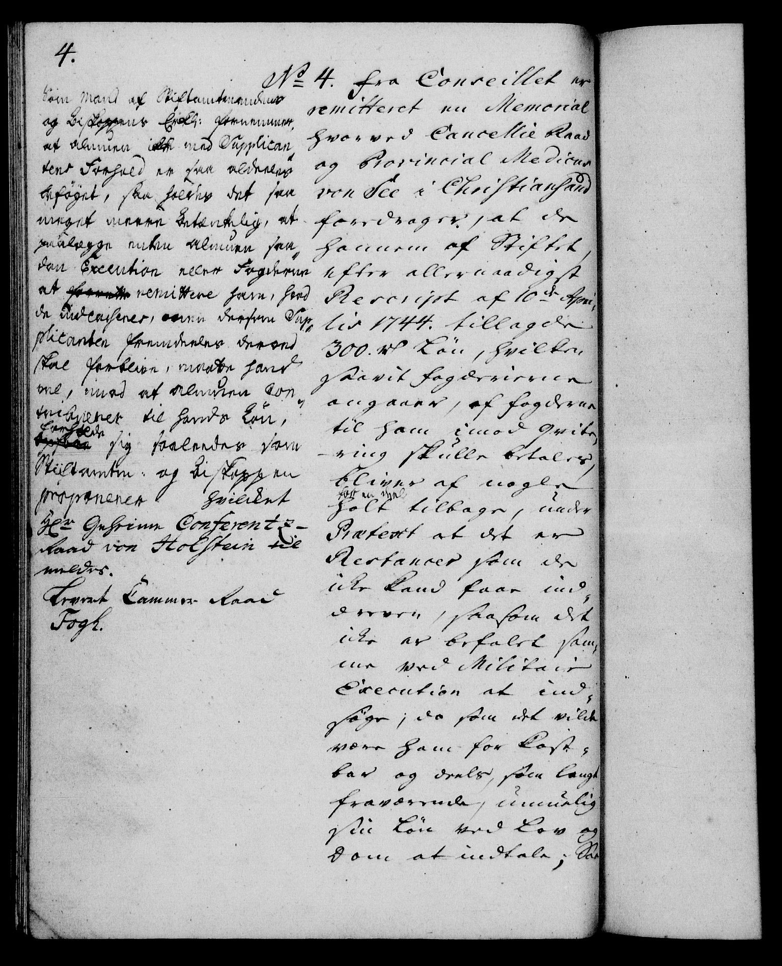 Rentekammeret, Kammerkanselliet, RA/EA-3111/G/Gh/Gha/L0029: Norsk ekstraktmemorialprotokoll (merket RK 53.74), 1748-1749, p. 4