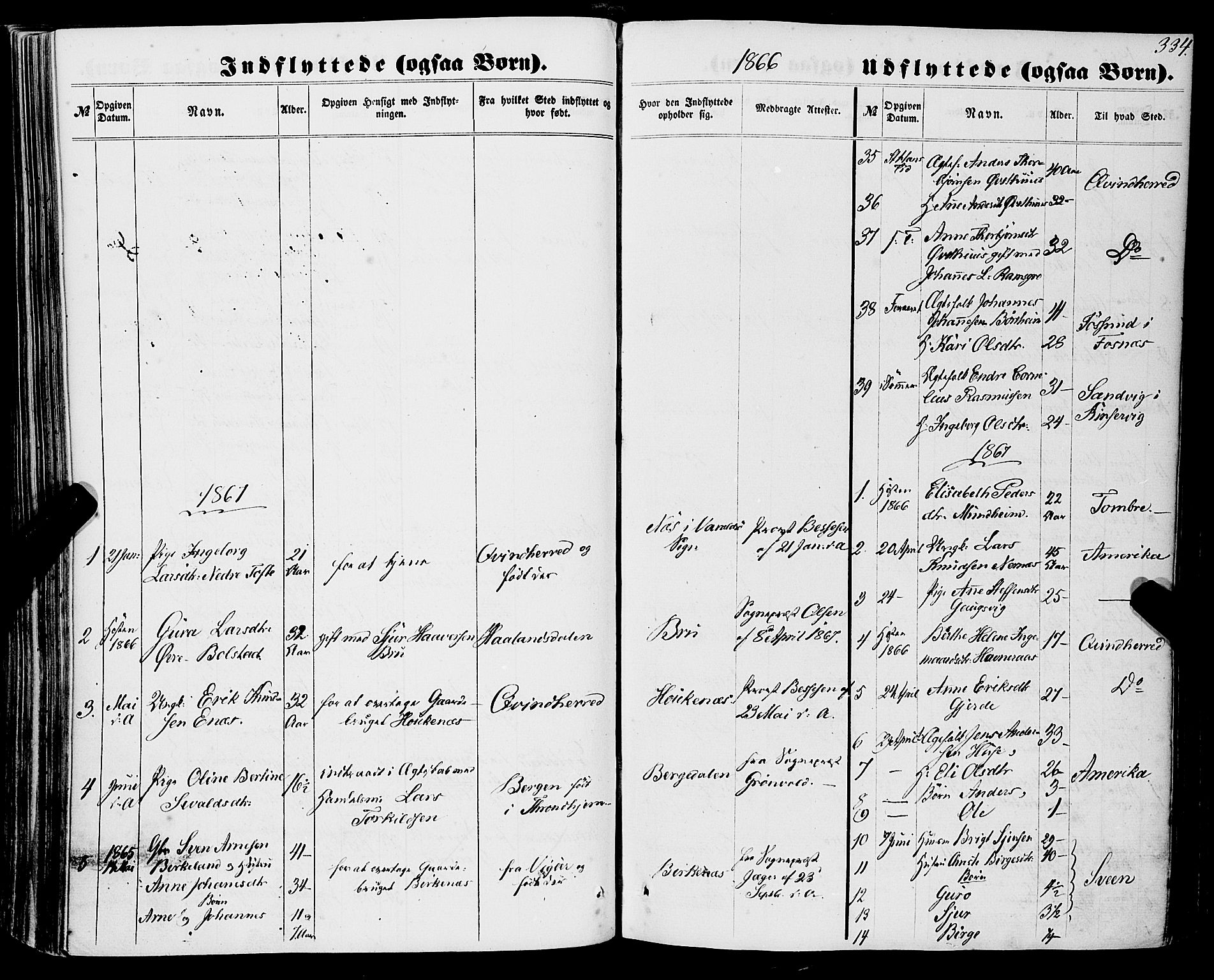 Strandebarm sokneprestembete, AV/SAB-A-78401/H/Haa: Parish register (official) no. A 8, 1858-1872, p. 334