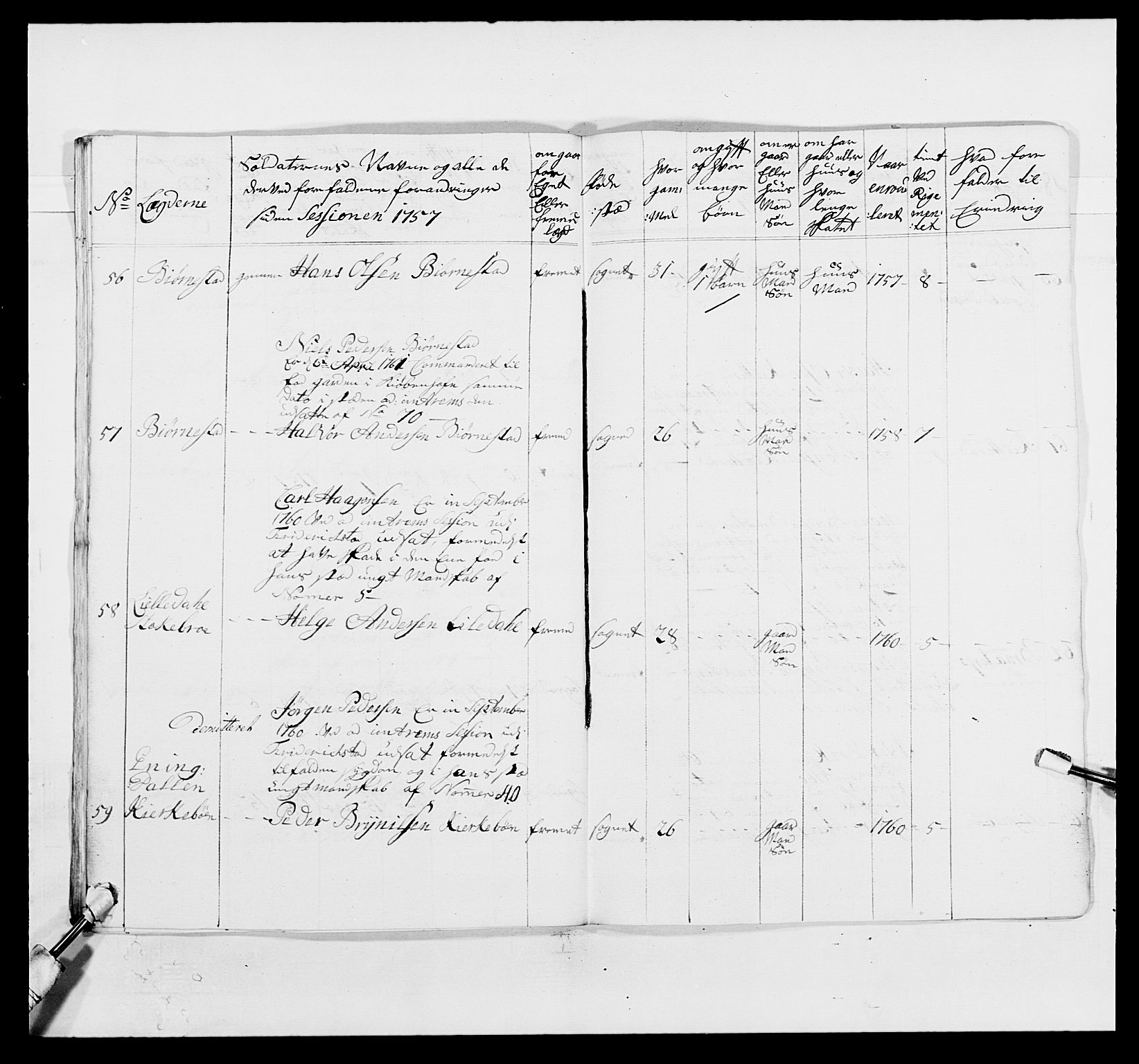 Kommanderende general (KG I) med Det norske krigsdirektorium, RA/EA-5419/E/Ea/L0496: 1. Smålenske regiment, 1765-1767, p. 371