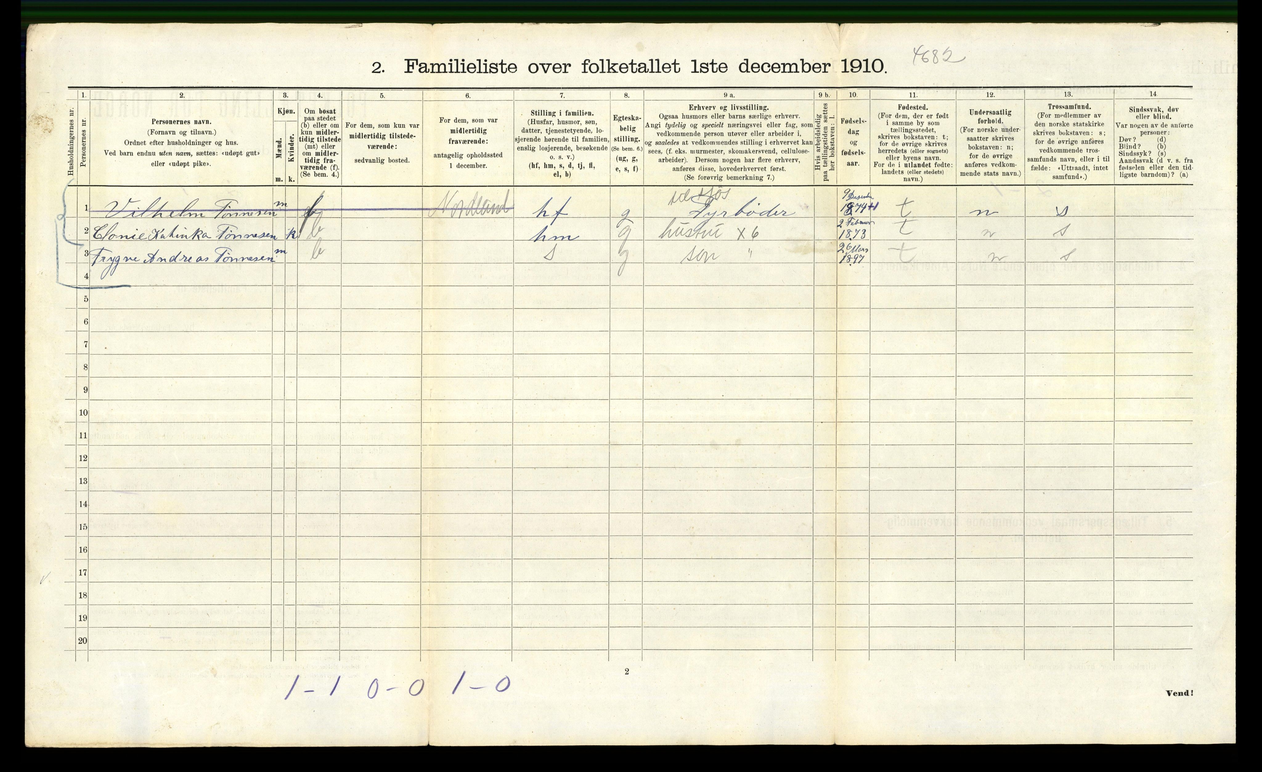 RA, 1910 census for Bergen, 1910, p. 8056