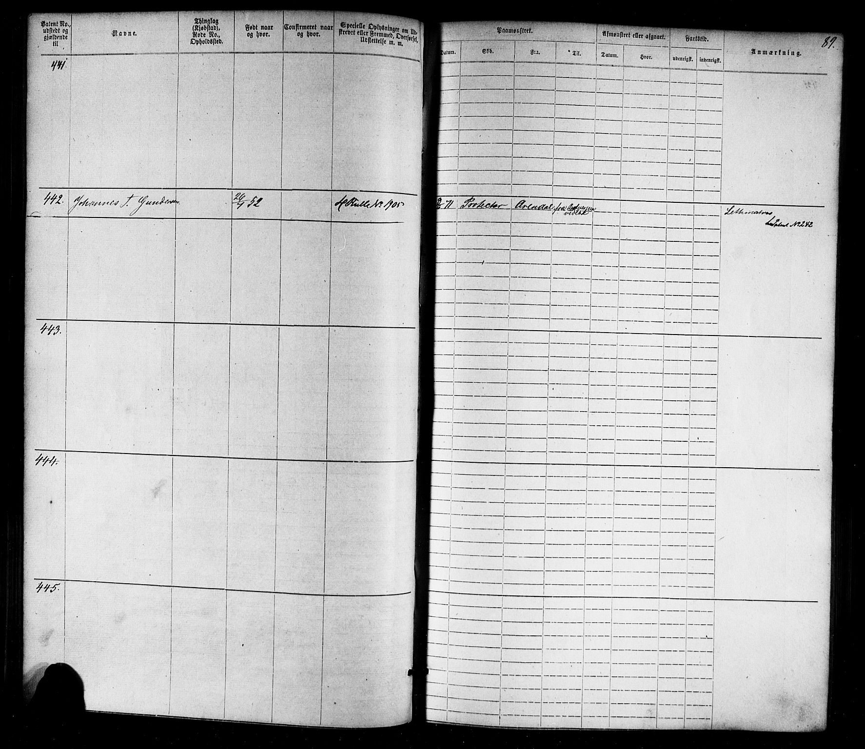 Farsund mønstringskrets, AV/SAK-2031-0017/F/Fa/L0005: Annotasjonsrulle nr 1-1910 med register, Z-2, 1869-1877, p. 115