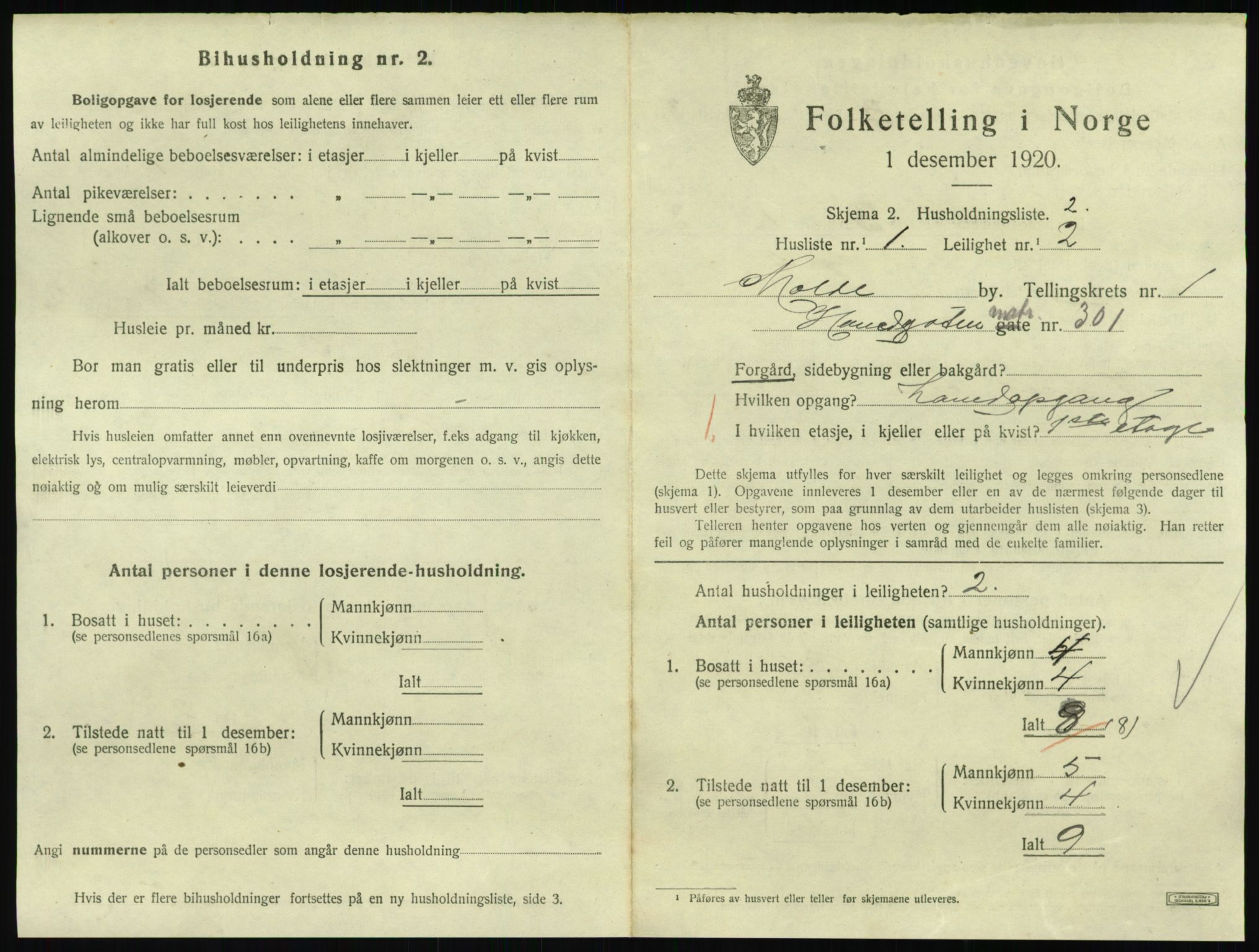 SAT, 1920 census for Molde, 1920, p. 783