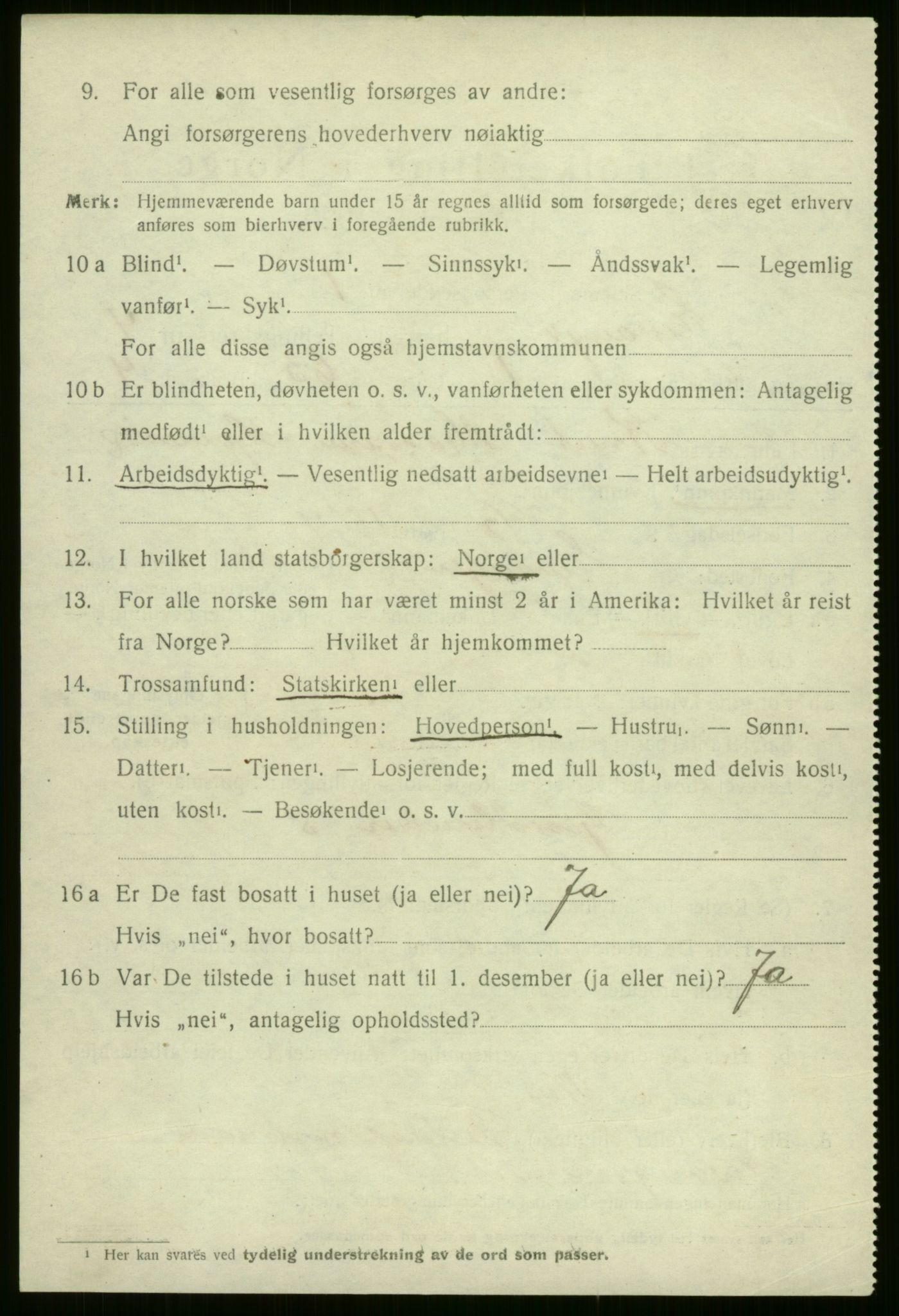 SAB, 1920 census for Evanger, 1920, p. 1354