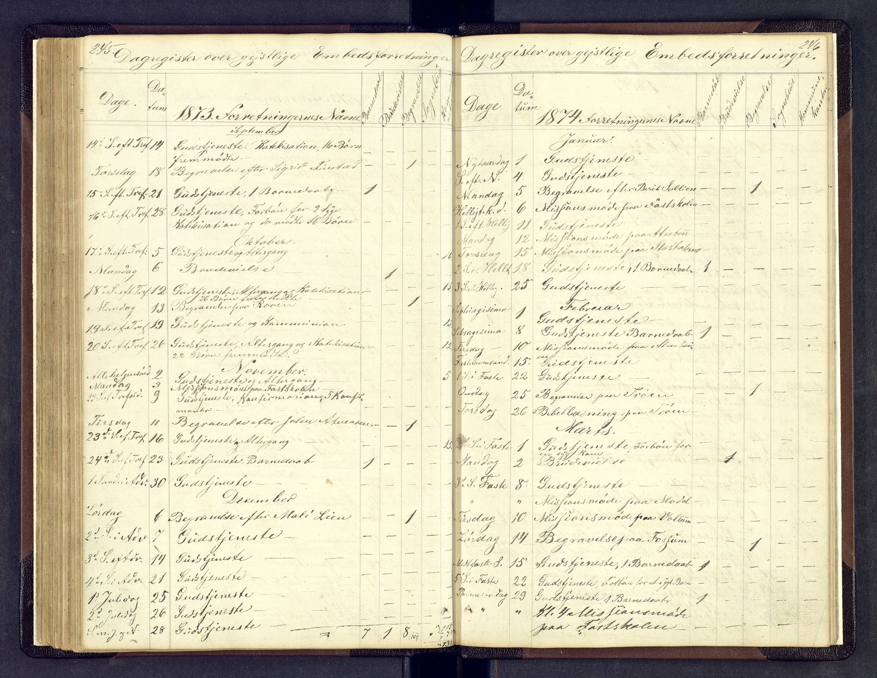 Sollia prestekontor, SAH/PREST-050/H/Ha/Hab/L0001: Parish register (copy) no. 1, 1862-1879, p. 245-246