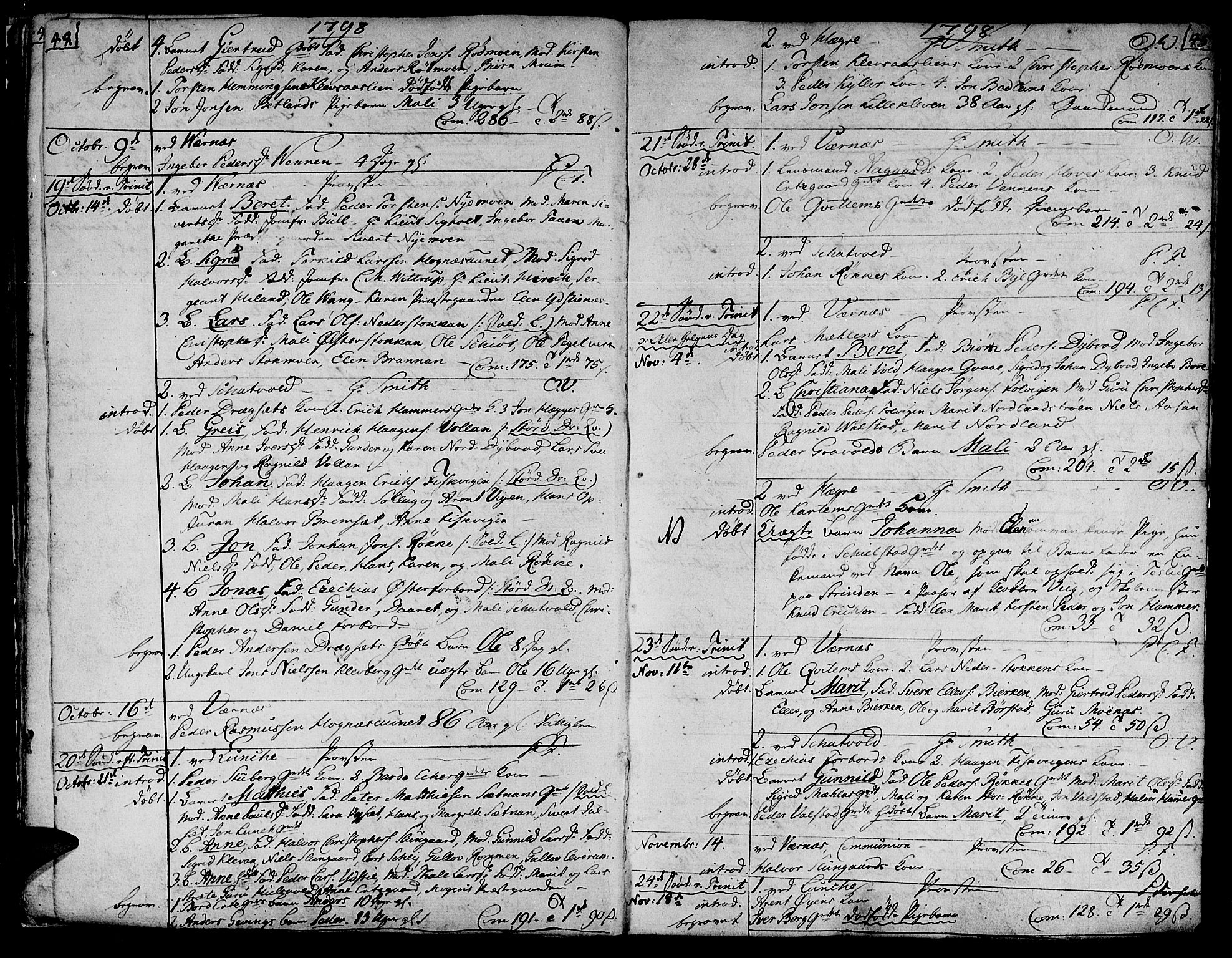 Ministerialprotokoller, klokkerbøker og fødselsregistre - Nord-Trøndelag, SAT/A-1458/709/L0060: Parish register (official) no. 709A07, 1797-1815, p. 44-45