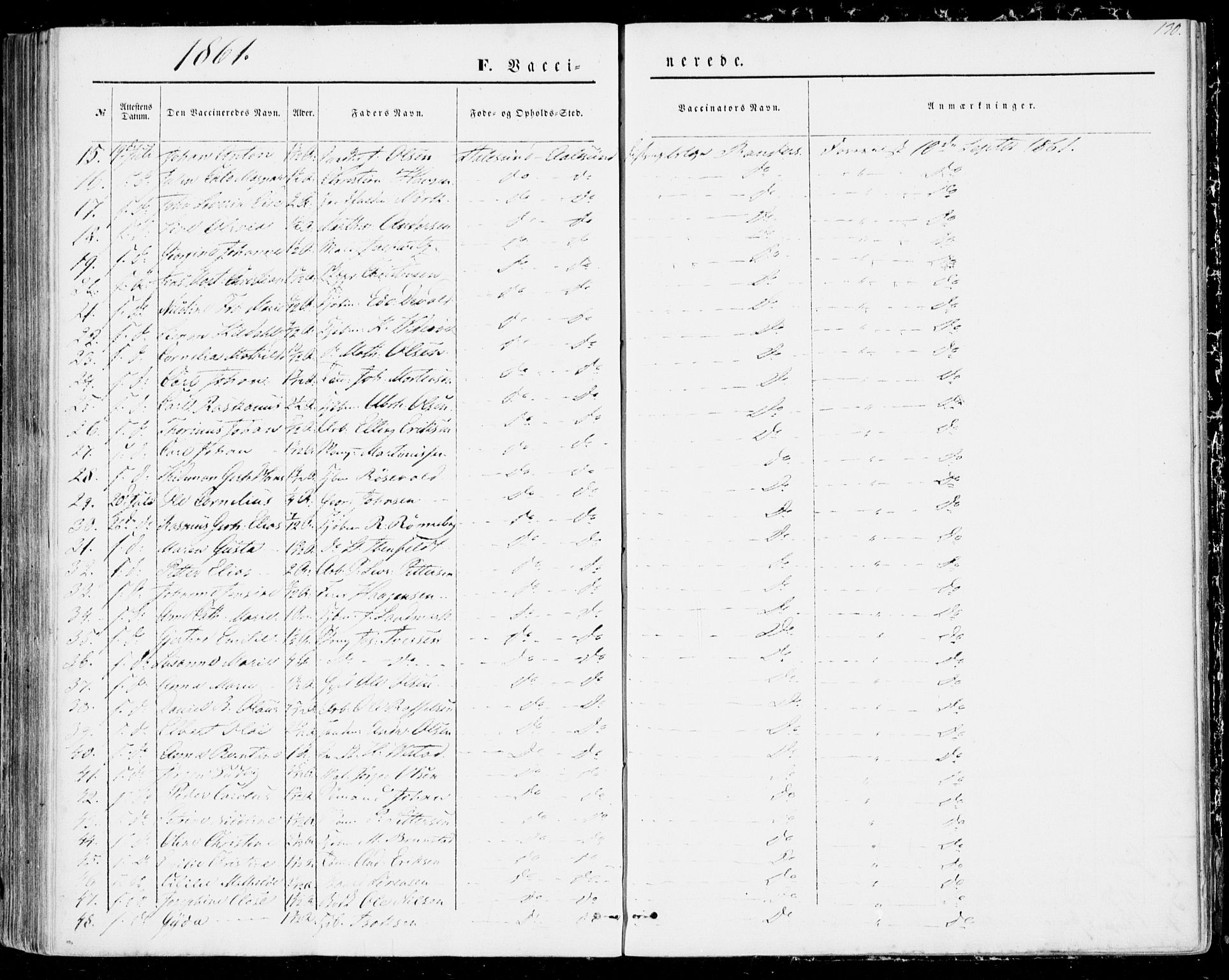 Ministerialprotokoller, klokkerbøker og fødselsregistre - Møre og Romsdal, SAT/A-1454/529/L0451: Parish register (official) no. 529A01, 1855-1863, p. 130