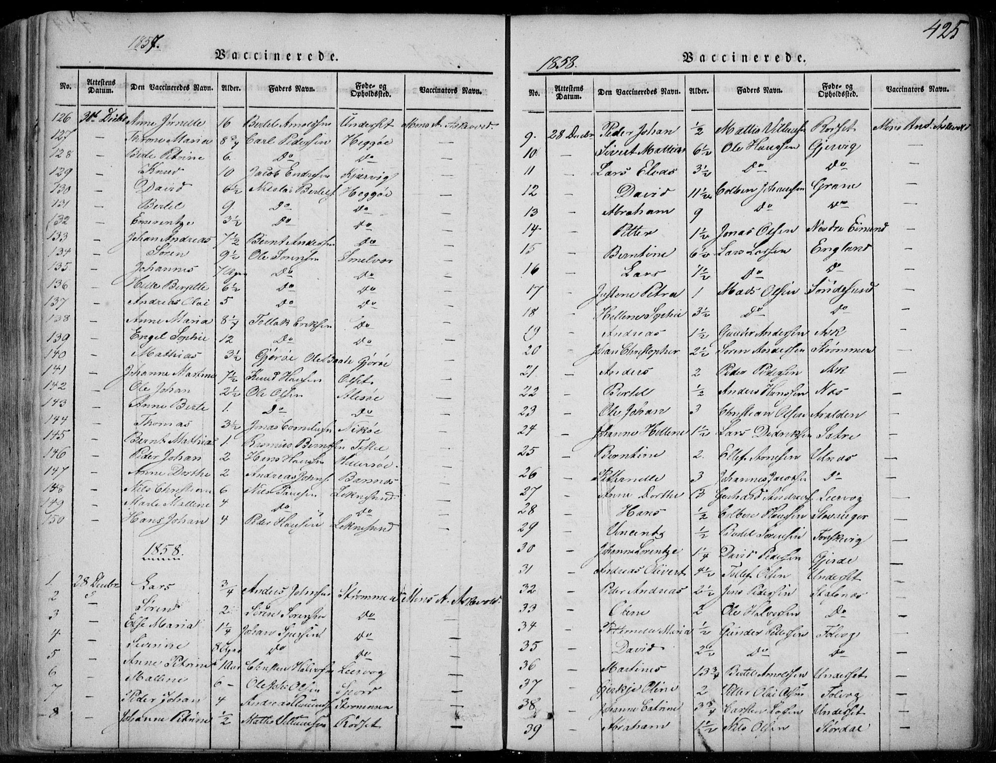 Askvoll sokneprestembete, AV/SAB-A-79501/H/Haa/Haaa/L0011/0002: Parish register (official) no. A 11 II, 1845-1878, p. 425