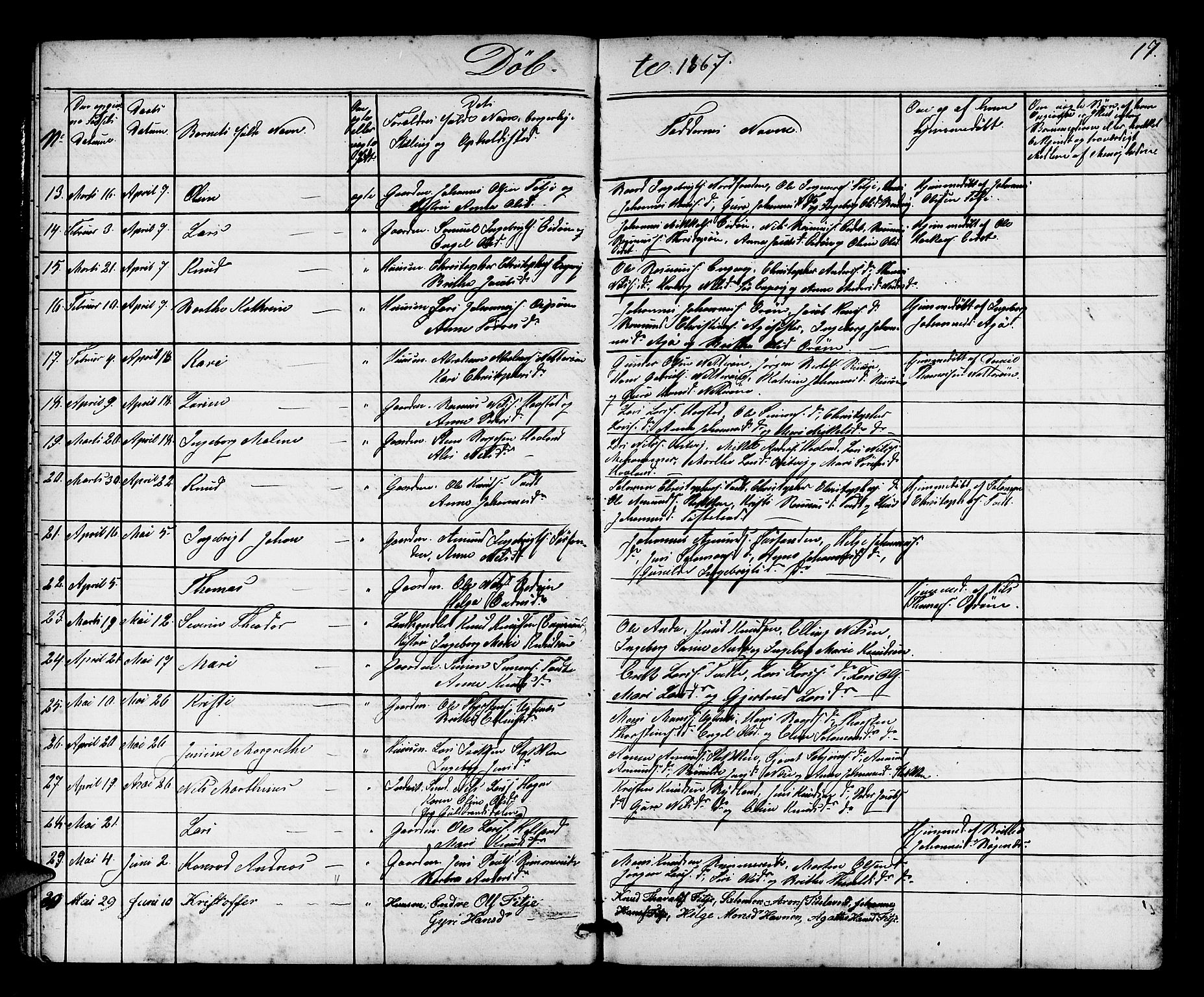 Fitjar sokneprestembete, AV/SAB-A-99926: Parish register (copy) no. A 1, 1864-1886, p. 16