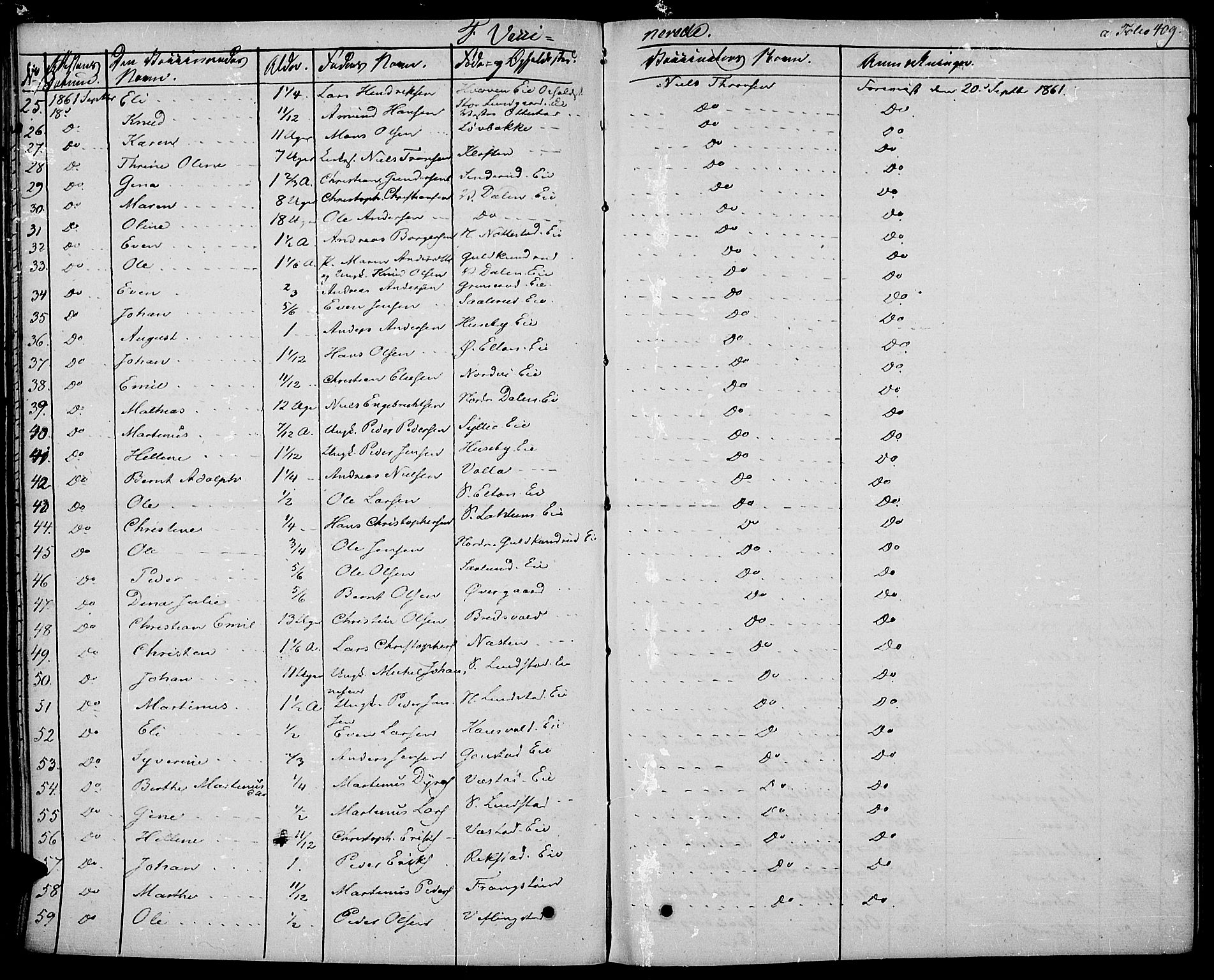 Stange prestekontor, AV/SAH-PREST-002/K/L0009: Parish register (official) no. 9, 1826-1835, p. 409