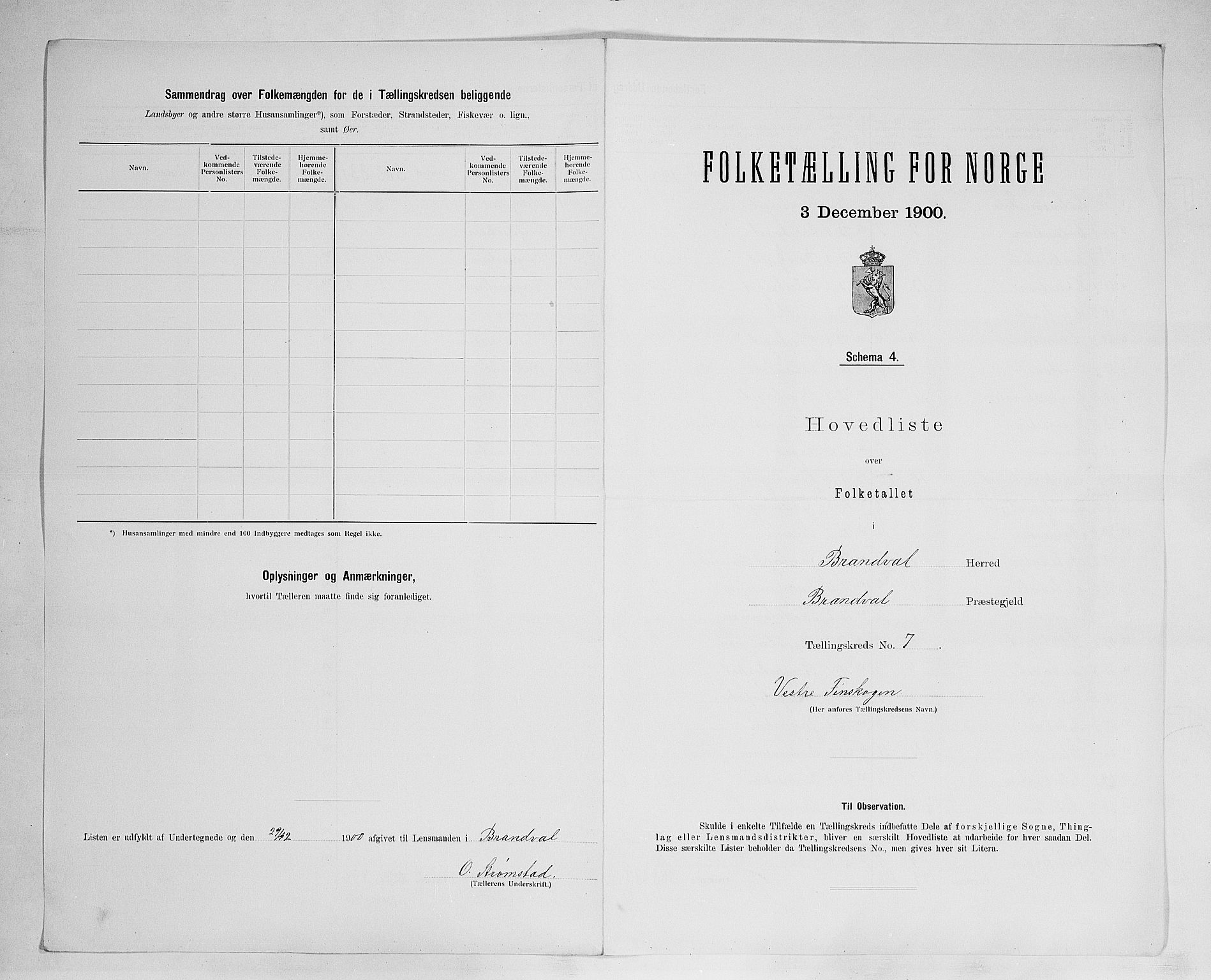 SAH, 1900 census for Brandval, 1900, p. 29