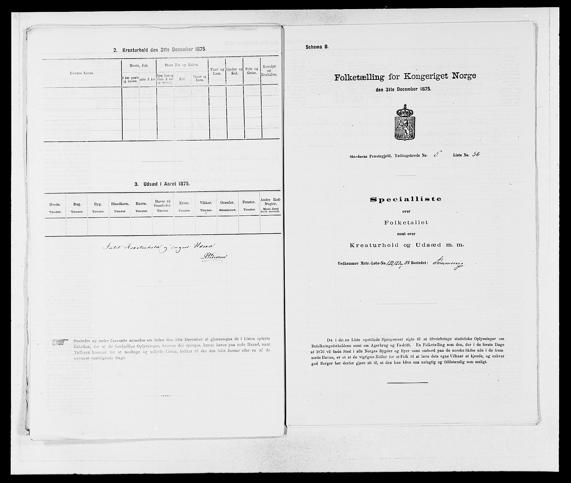 SAB, 1875 census for 1221P Stord, 1875, p. 531