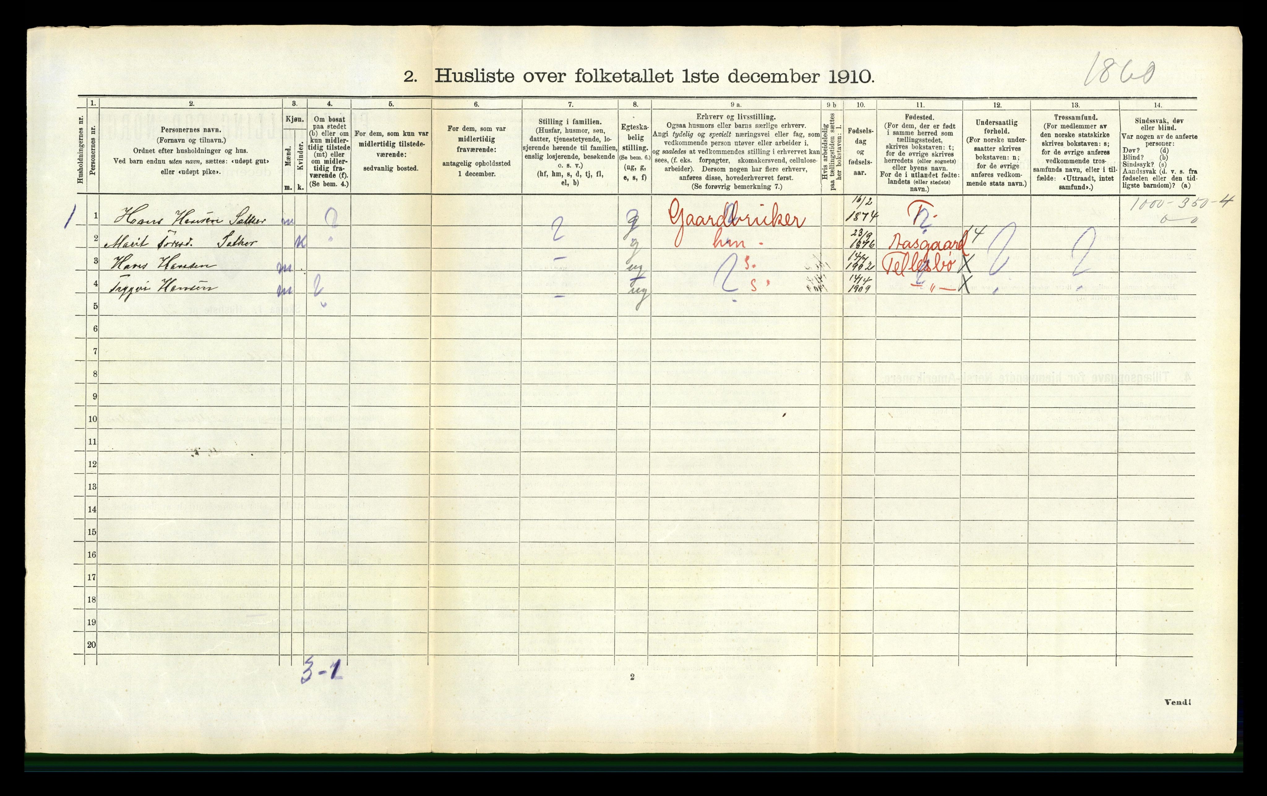 RA, 1910 census for Surnadal, 1910, p. 632