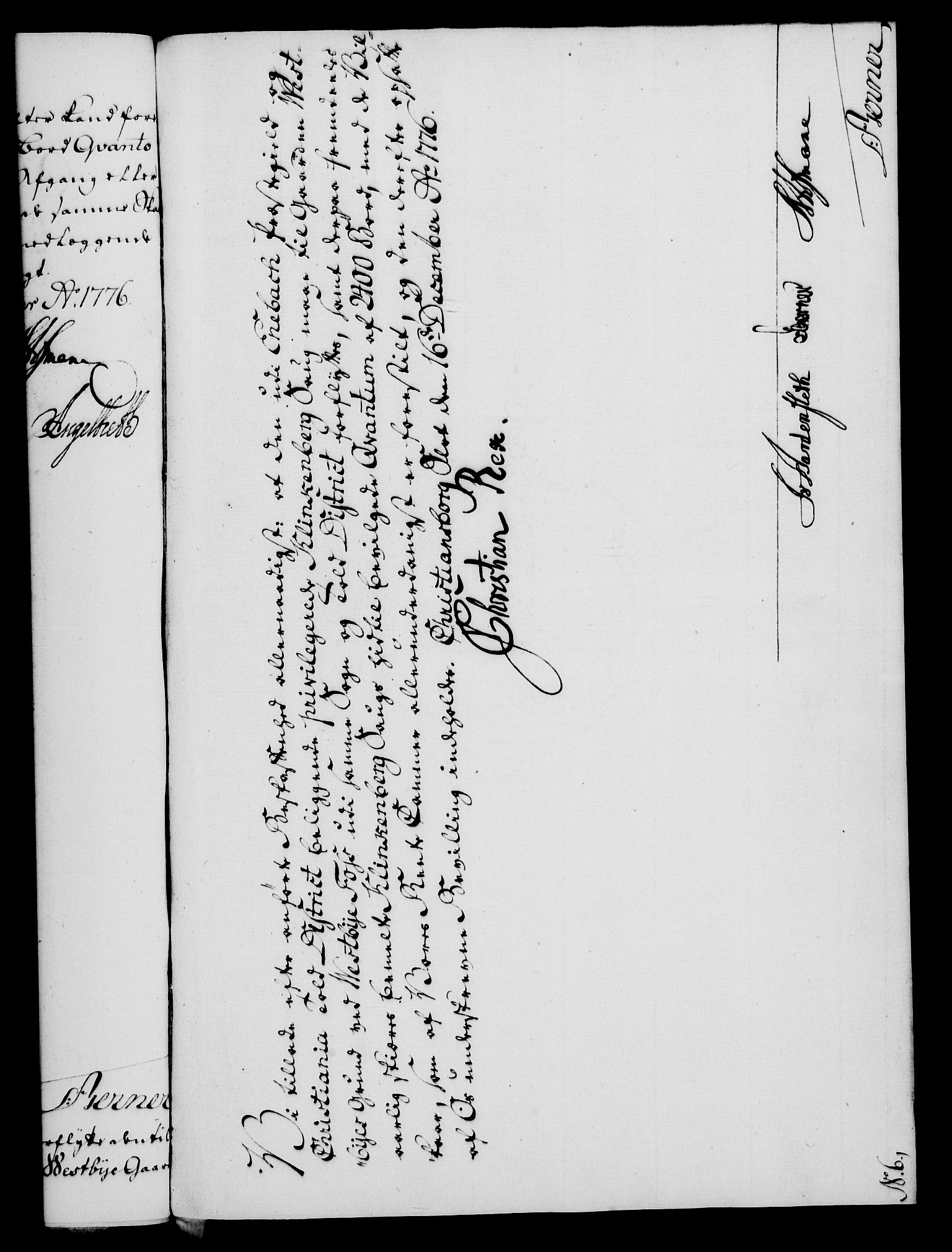 Rentekammeret, Kammerkanselliet, AV/RA-EA-3111/G/Gf/Gfa/L0058: Norsk relasjons- og resolusjonsprotokoll (merket RK 52.58), 1776, p. 239