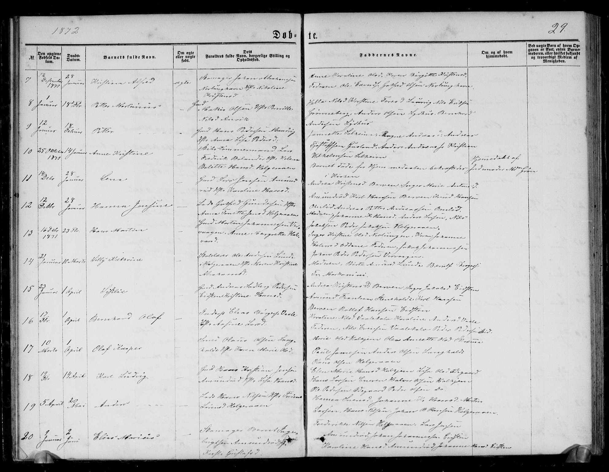 Brunlanes kirkebøker, AV/SAKO-A-342/G/Gb/L0001: Parish register (copy) no. II 1, 1866-1877, p. 29