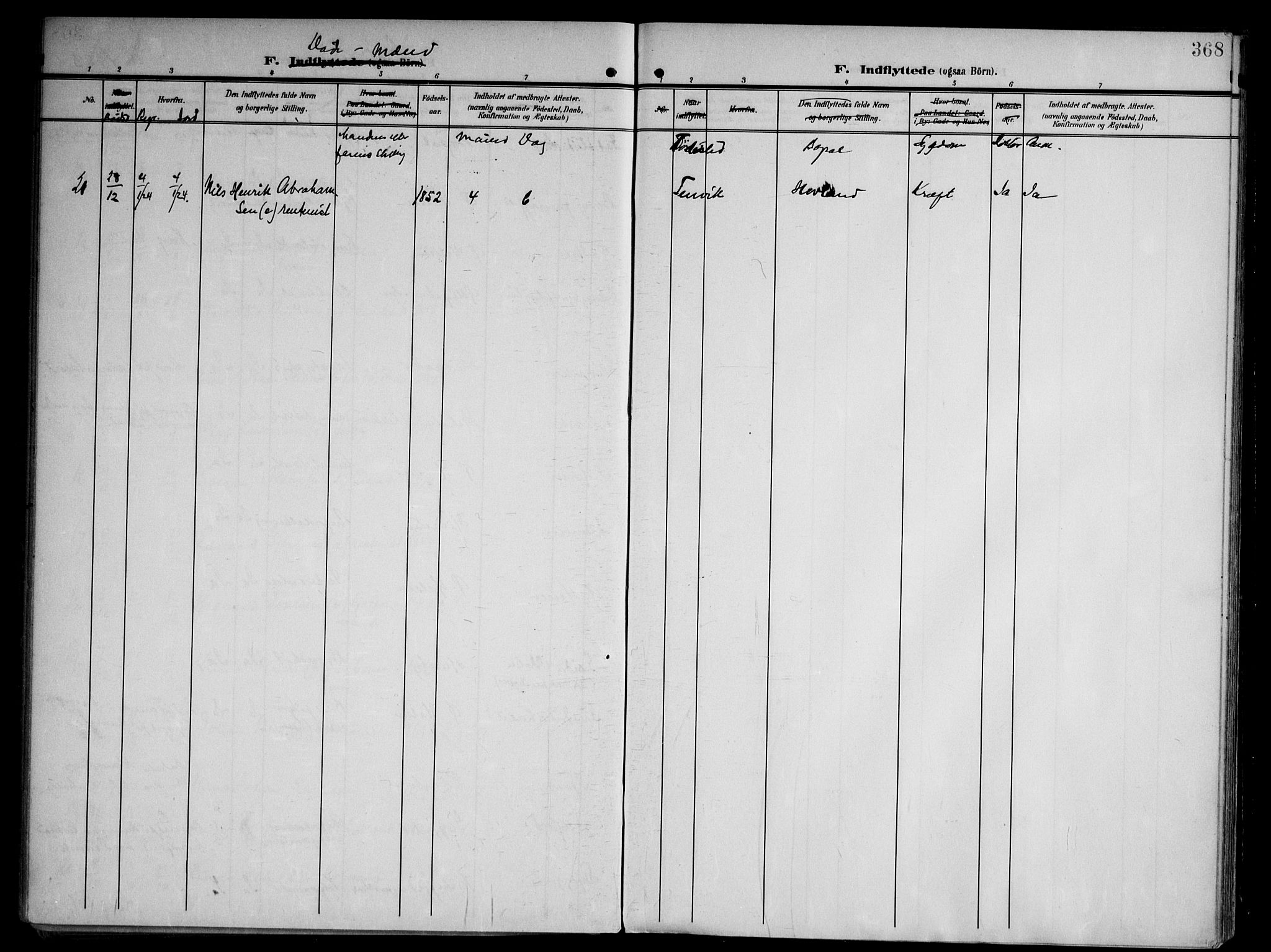 Tjølling kirkebøker, AV/SAKO-A-60/F/Fa/L0010: Parish register (official) no. 10, 1906-1923, p. 368