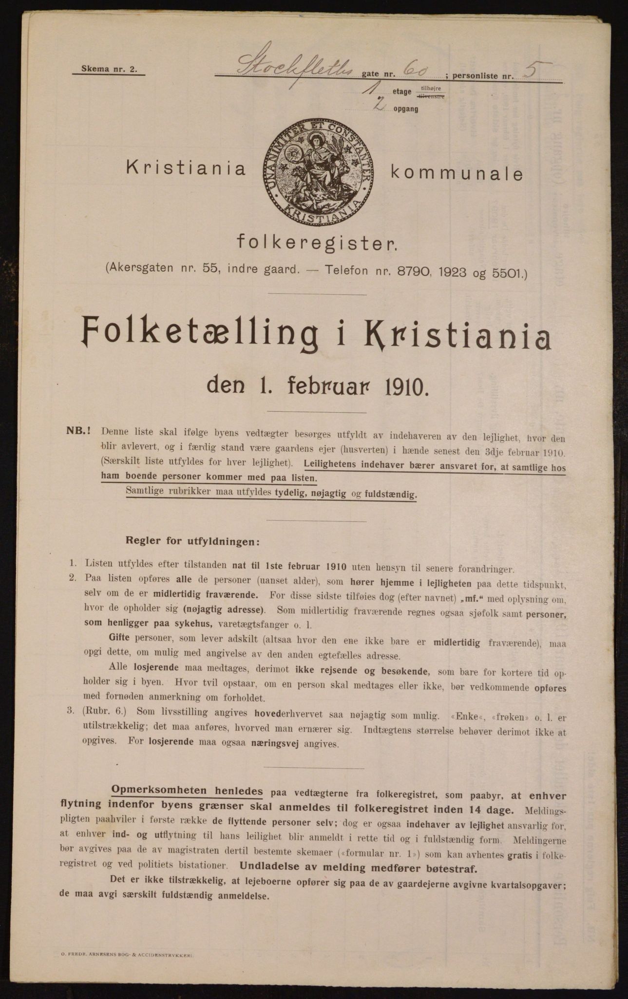 OBA, Municipal Census 1910 for Kristiania, 1910, p. 97207