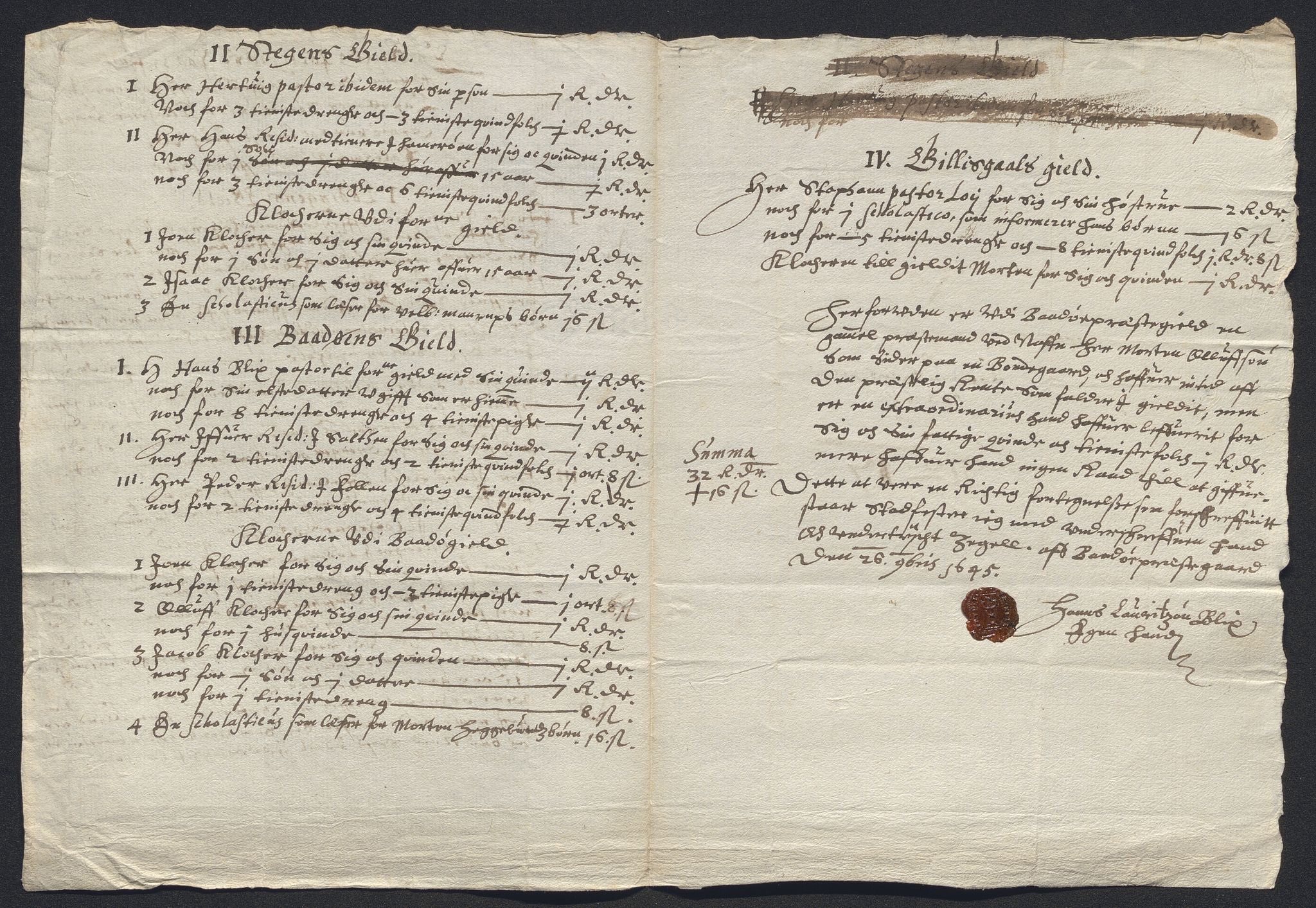 Rentekammeret inntil 1814, Reviderte regnskaper, Kirkeregnskap, AV/RA-EA-4067/Rf/L0129: Kirkeregnskap, 1625-1684, p. 274