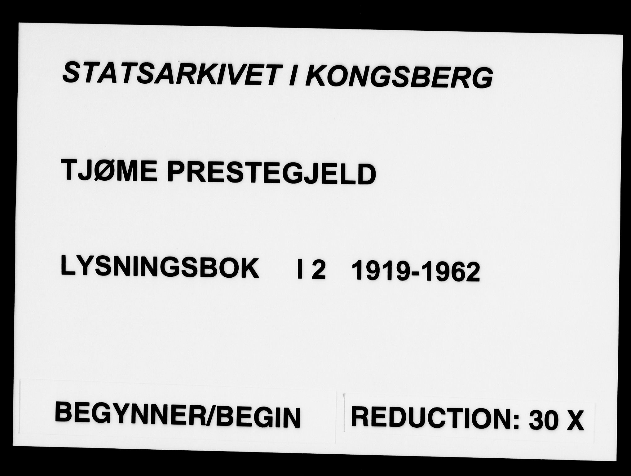 Tjøme kirkebøker, SAKO/A-328/H/Ha/L0002: Banns register no. I 2, 1919-1962