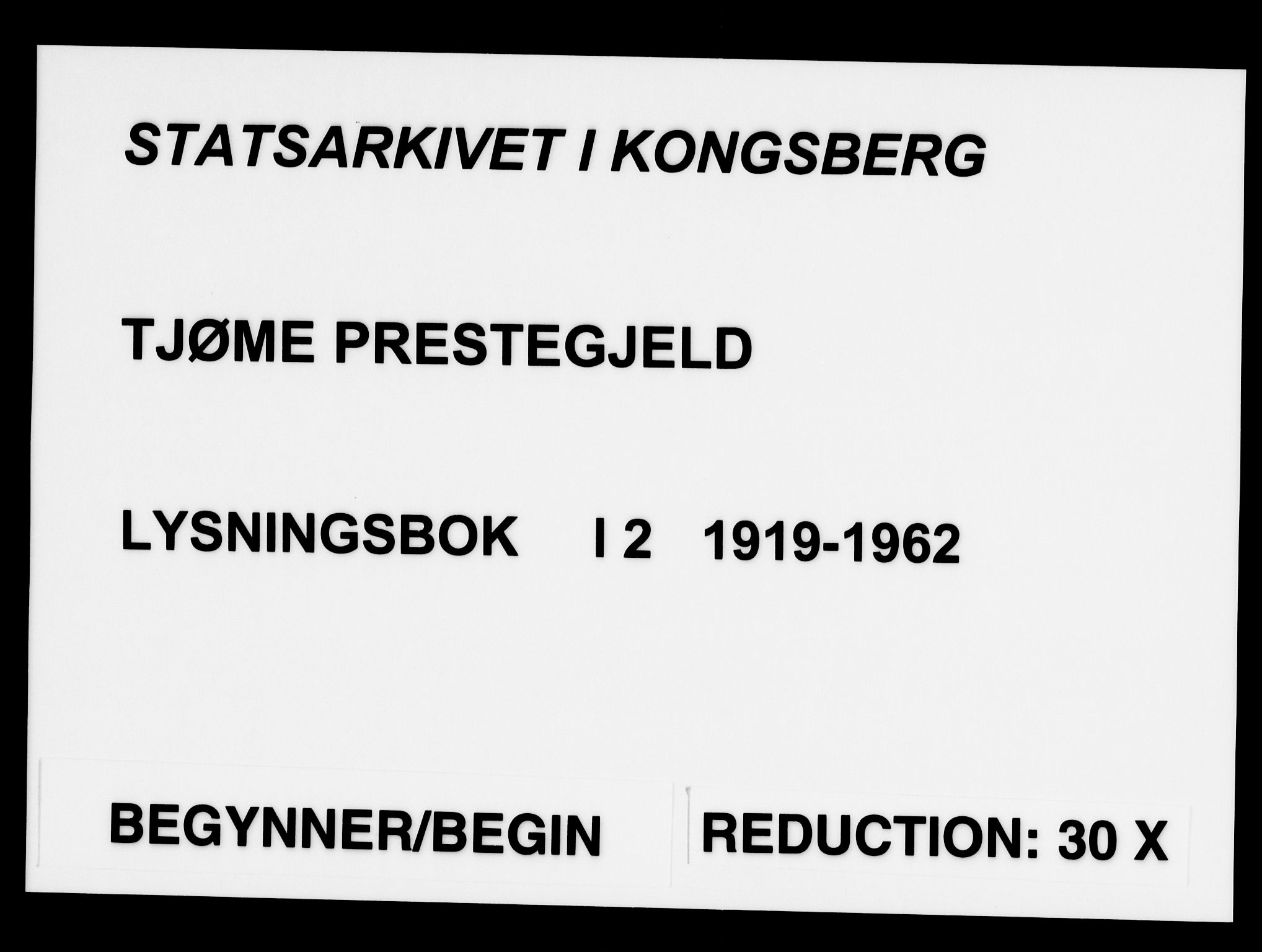 Tjøme kirkebøker, AV/SAKO-A-328/H/Ha/L0002: Banns register no. I 2, 1919-1962