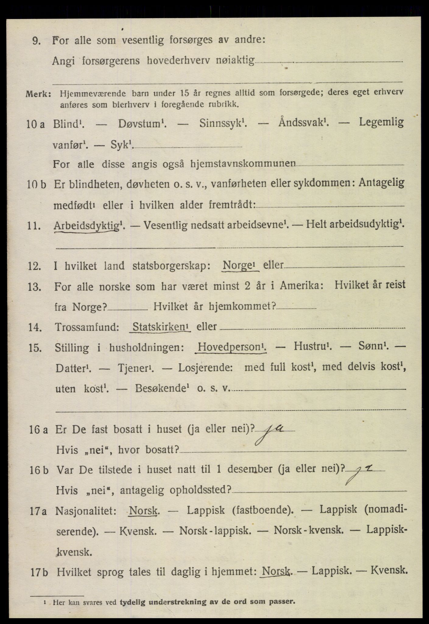 SAT, 1920 census for Sørfold, 1920, p. 1342