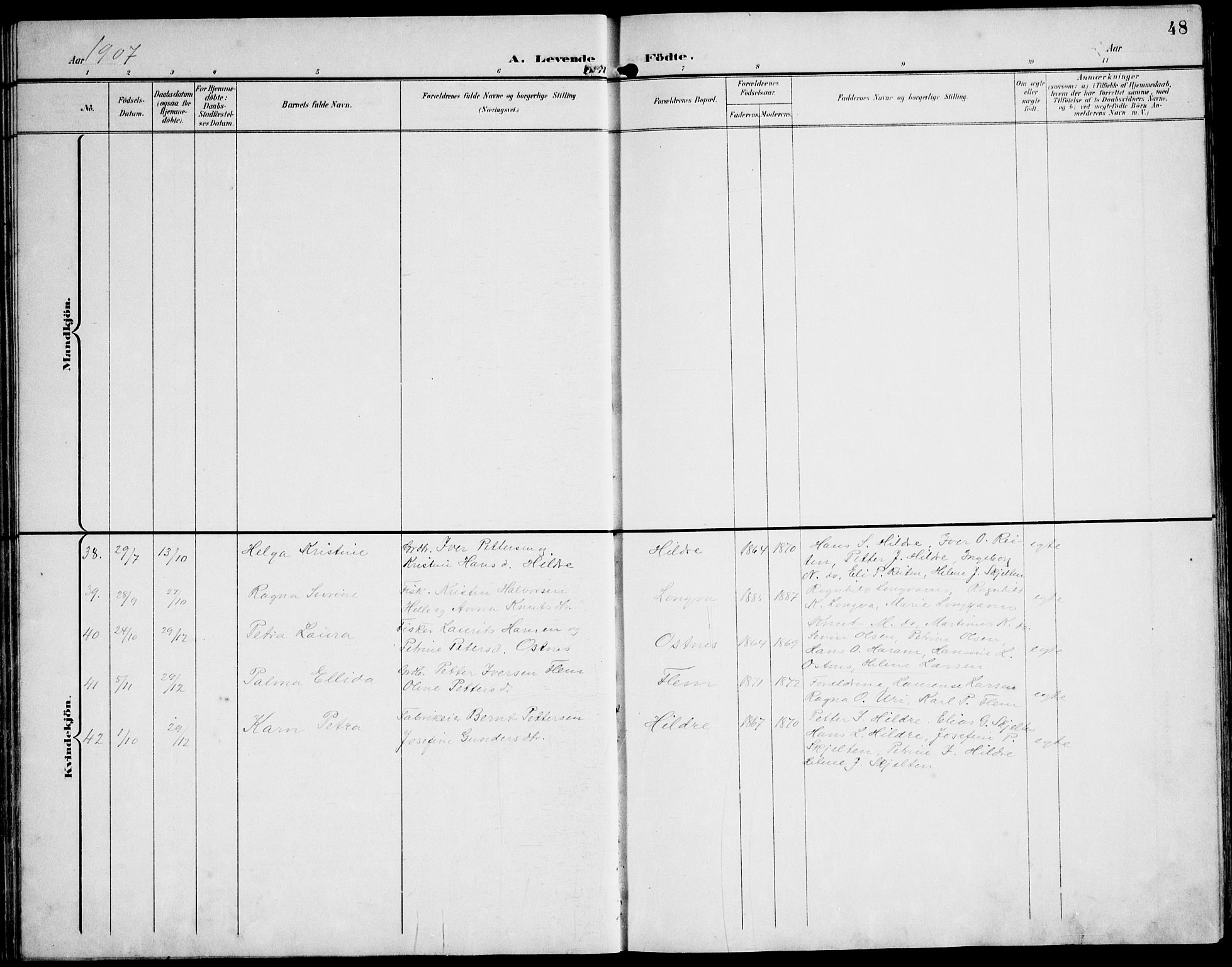 Ministerialprotokoller, klokkerbøker og fødselsregistre - Møre og Romsdal, AV/SAT-A-1454/536/L0511: Parish register (copy) no. 536C06, 1899-1944, p. 48